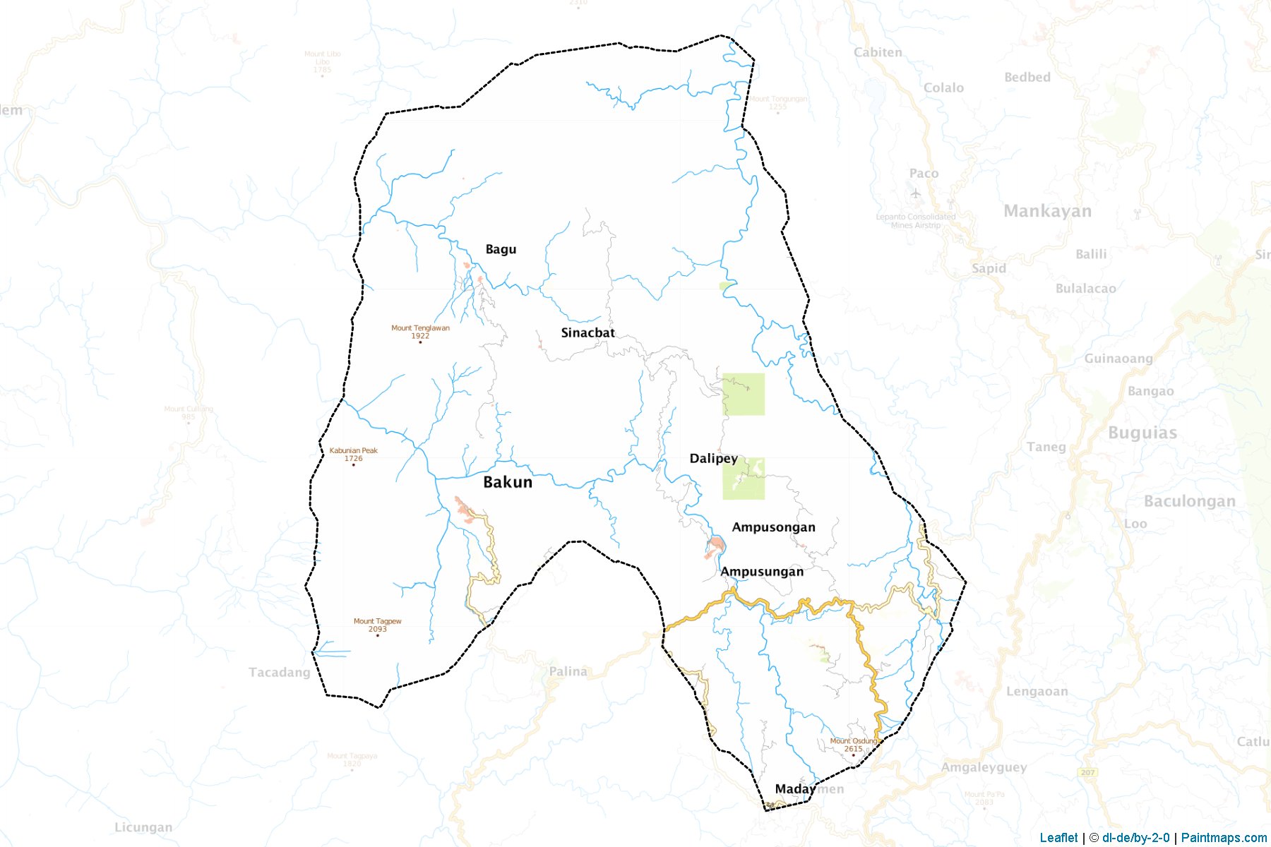 Muestras de recorte de mapas Bakun (Banguet)-1