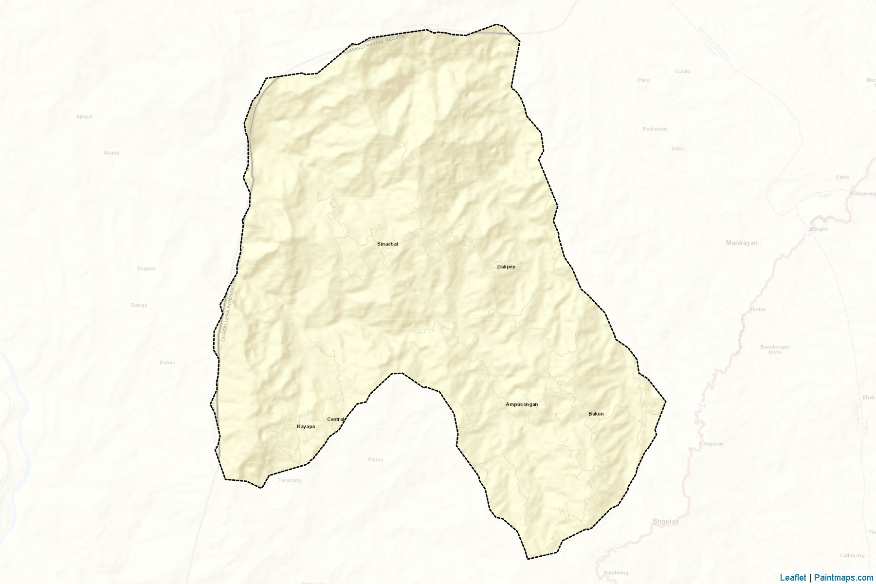 Muestras de recorte de mapas Bakun (Banguet)-2