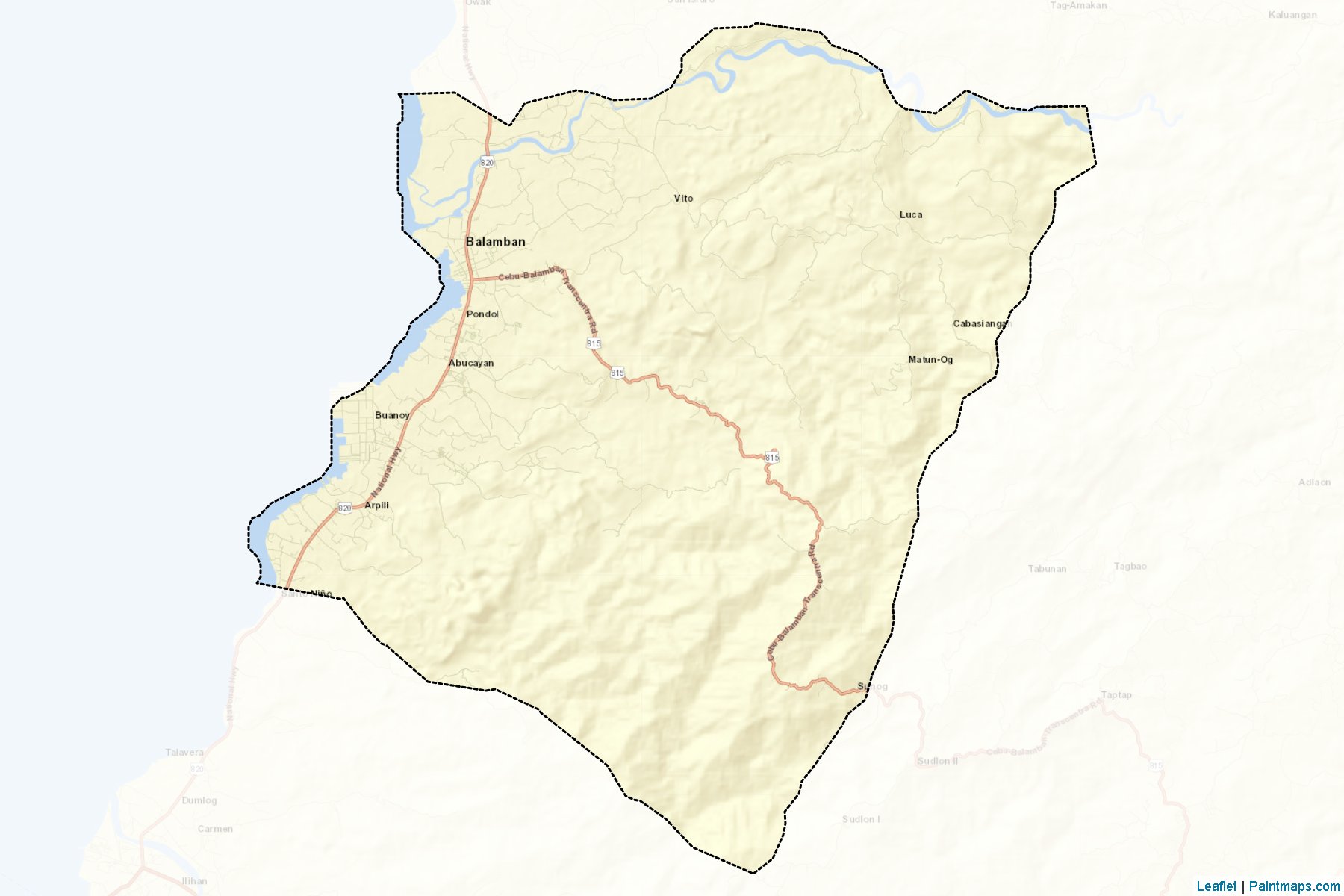 Muestras de recorte de mapas Balamban (Cebu)-2