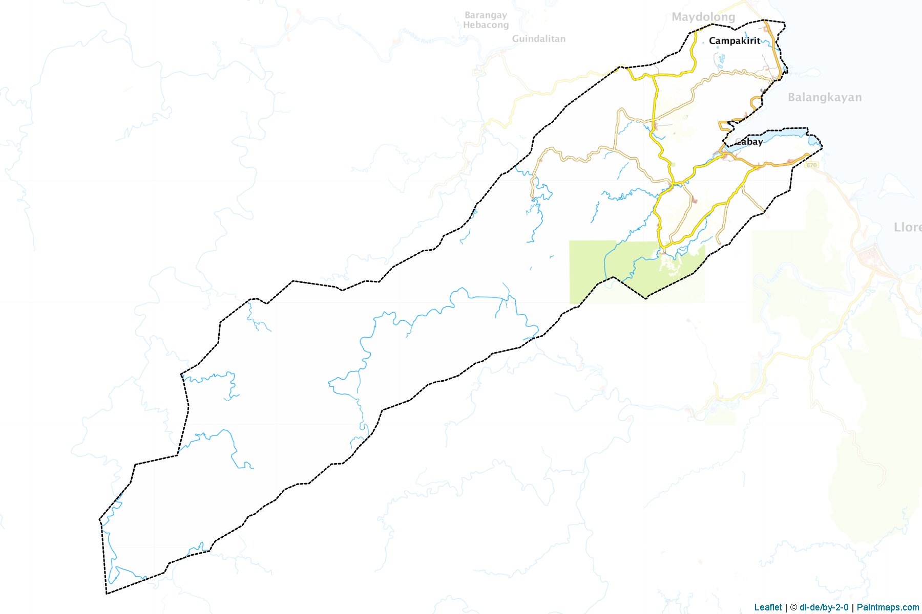 Muestras de recorte de mapas Balangkayan (Eastern Samar)-1