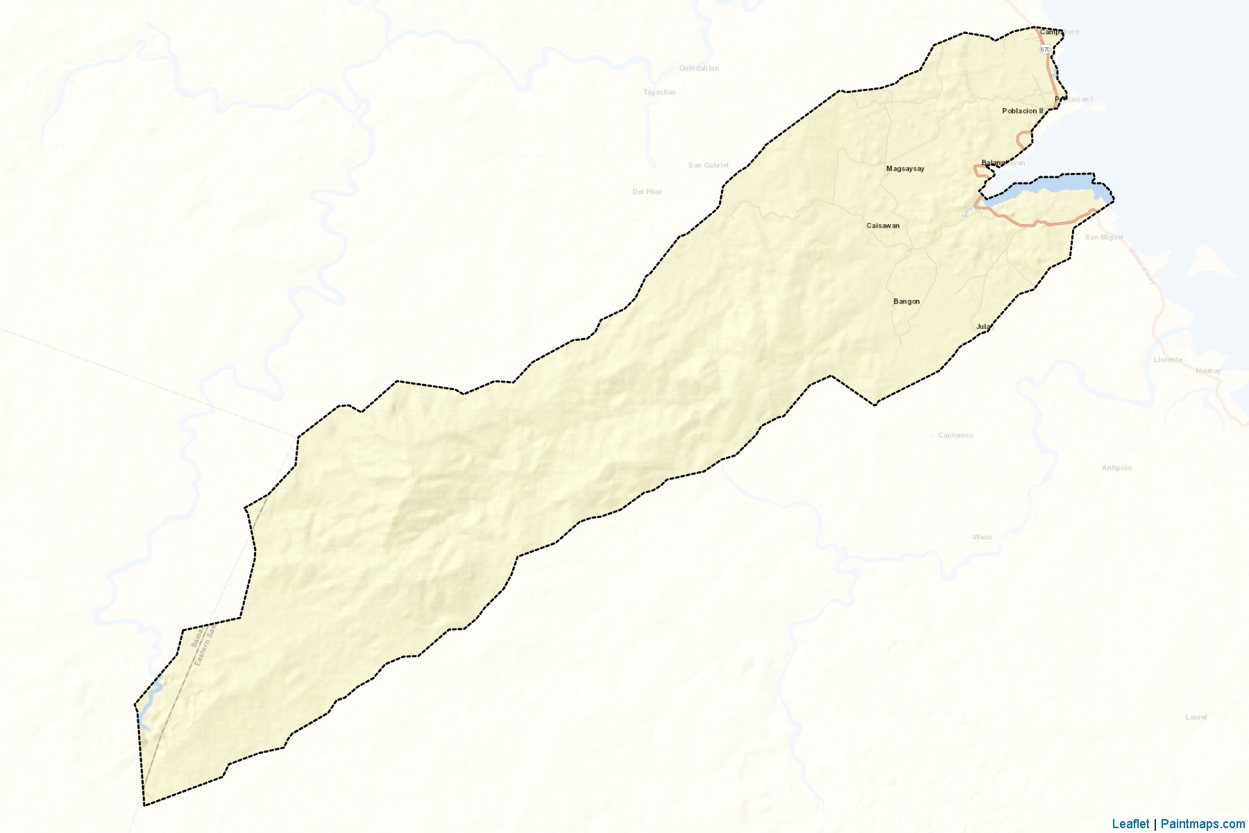 Muestras de recorte de mapas Balangkayan (Eastern Samar)-2