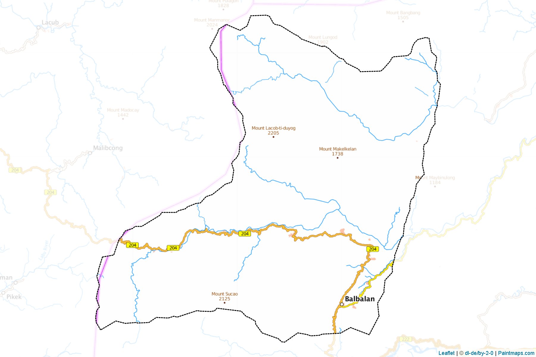 Muestras de recorte de mapas Balbalan (Kalinga)-1