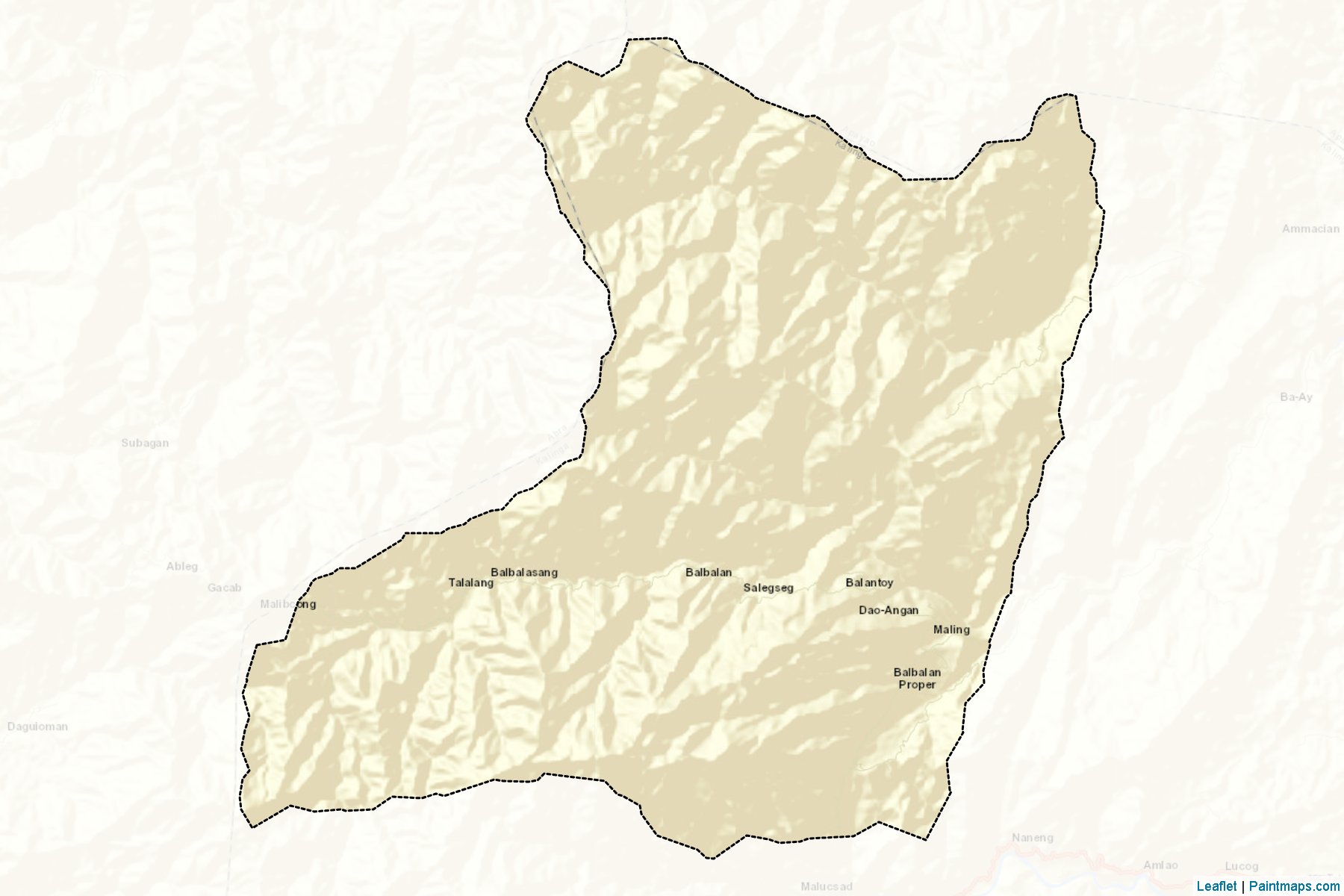 Muestras de recorte de mapas Balbalan (Kalinga)-2