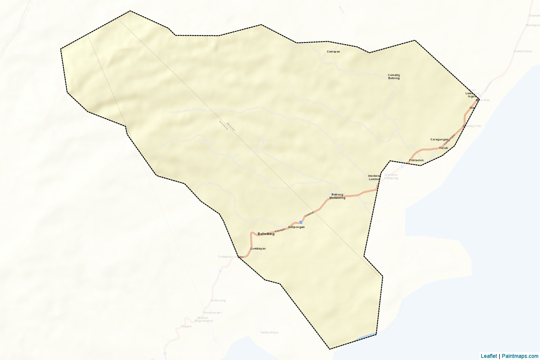 Muestras de recorte de mapas Balindong (Lanao del Sur)-2