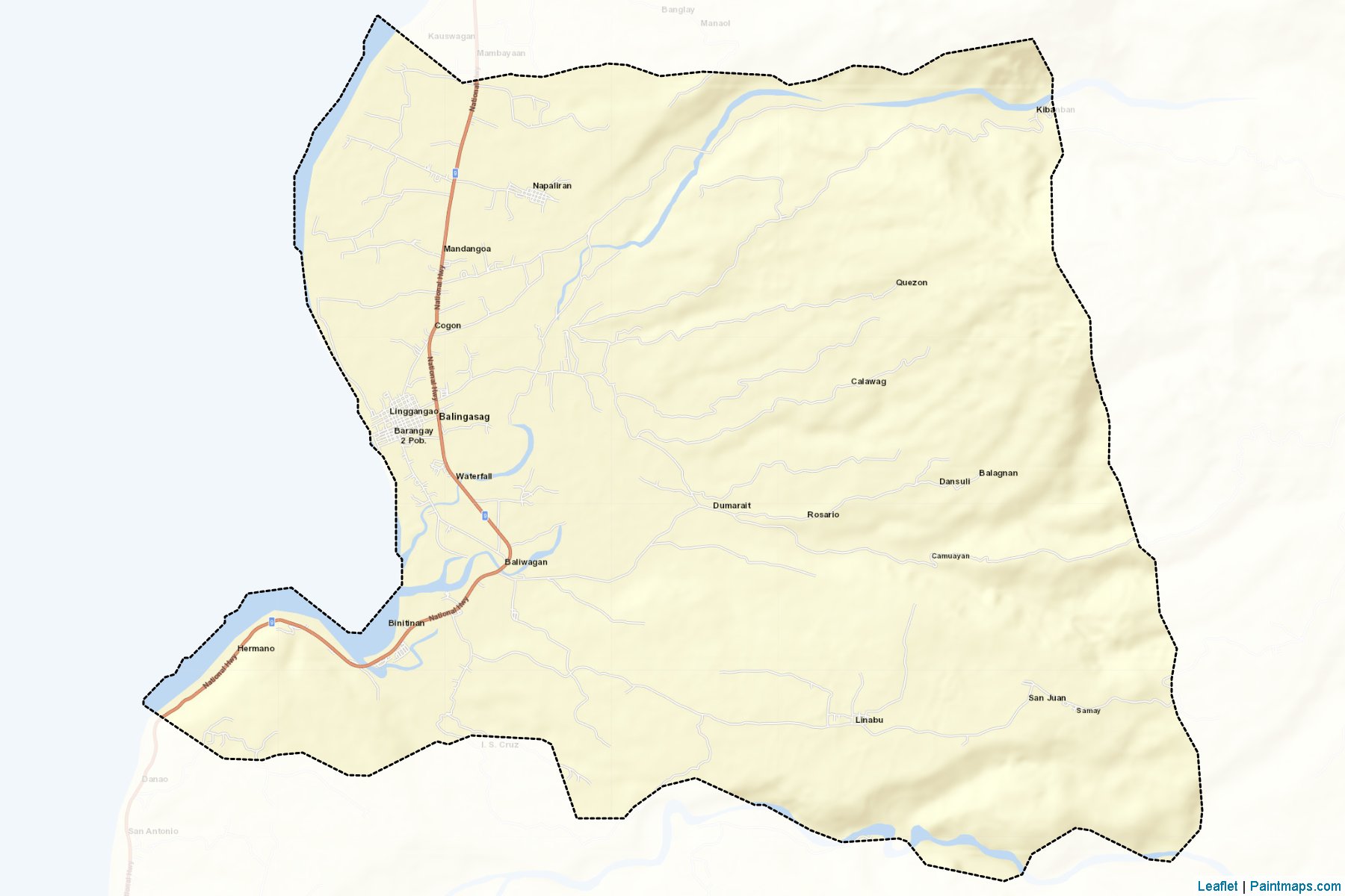 Muestras de recorte de mapas Balingasag (Misamis Oriental)-2