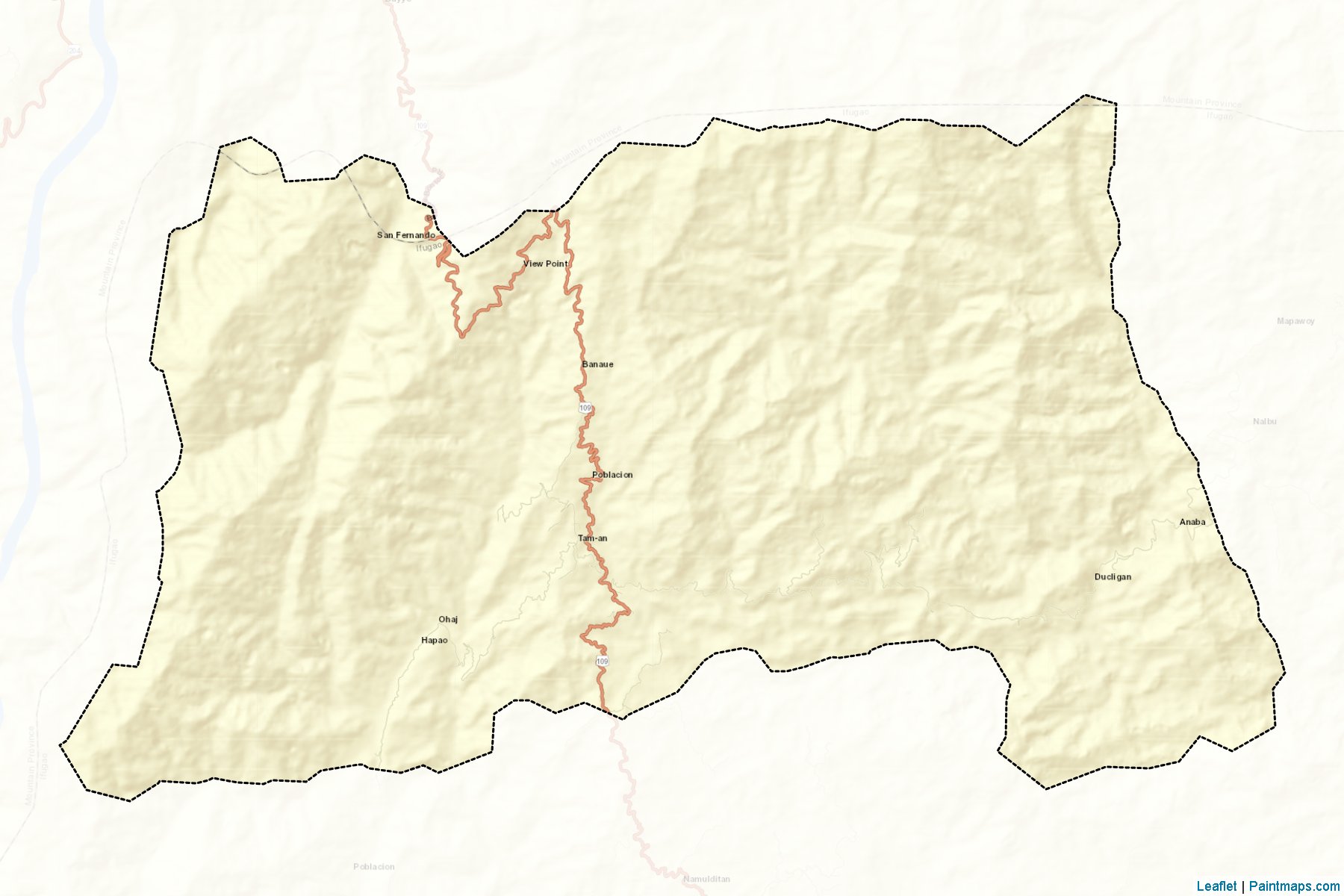 Muestras de recorte de mapas Banaue (Ifugao)-2