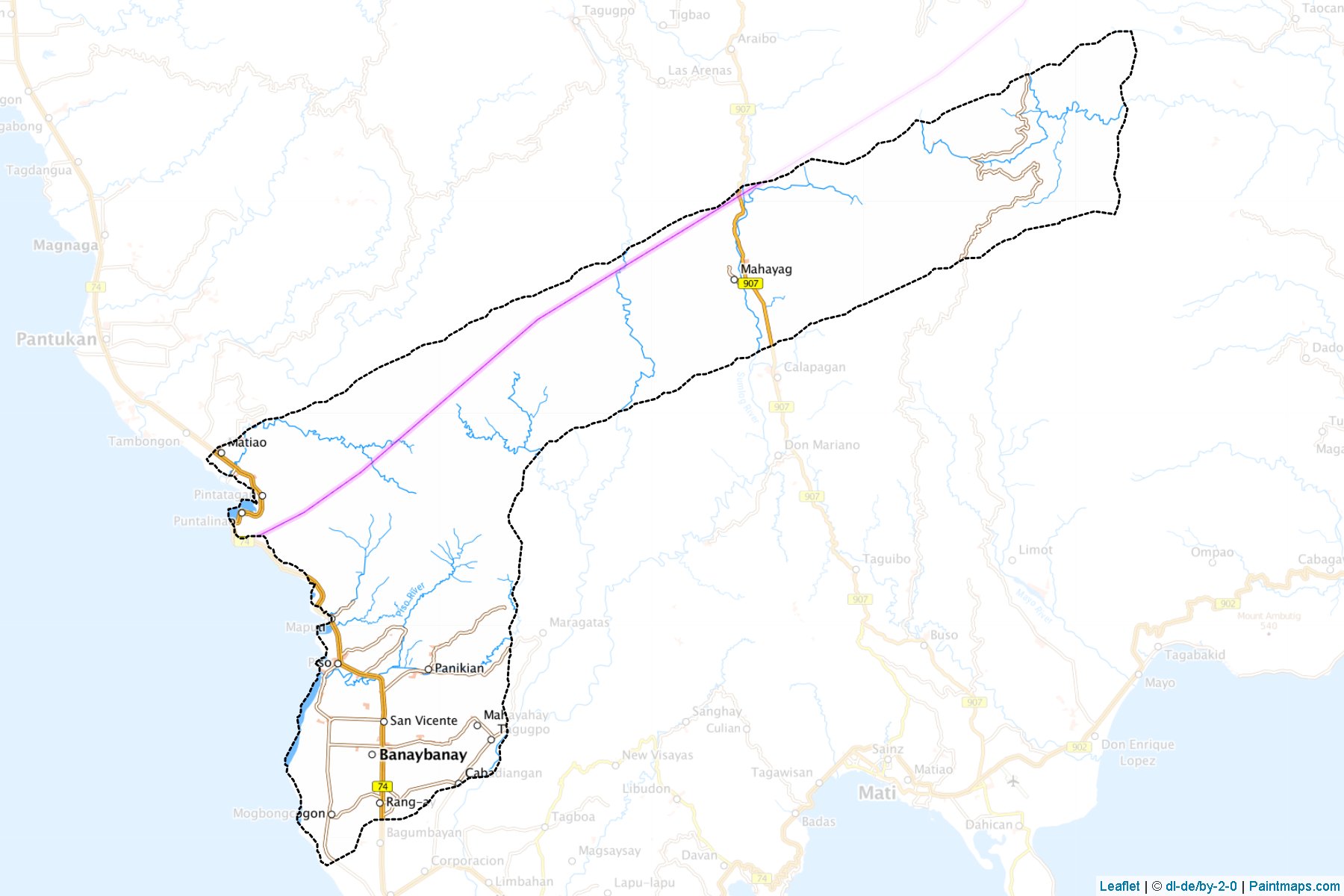 Muestras de recorte de mapas Banay-banay (Davao Oriental)-1