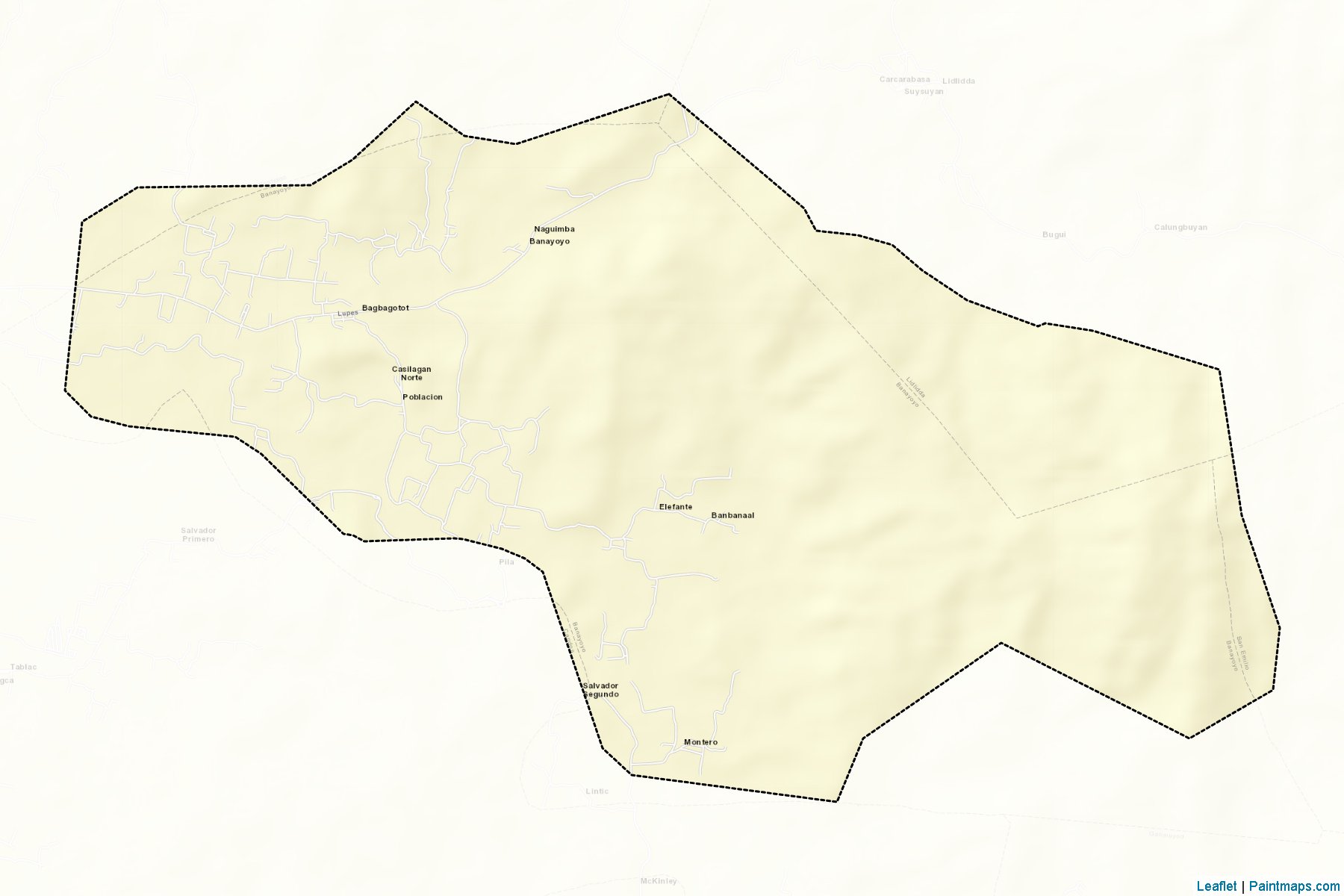 Muestras de recorte de mapas Banayoyo (Ilocos Sur)-2