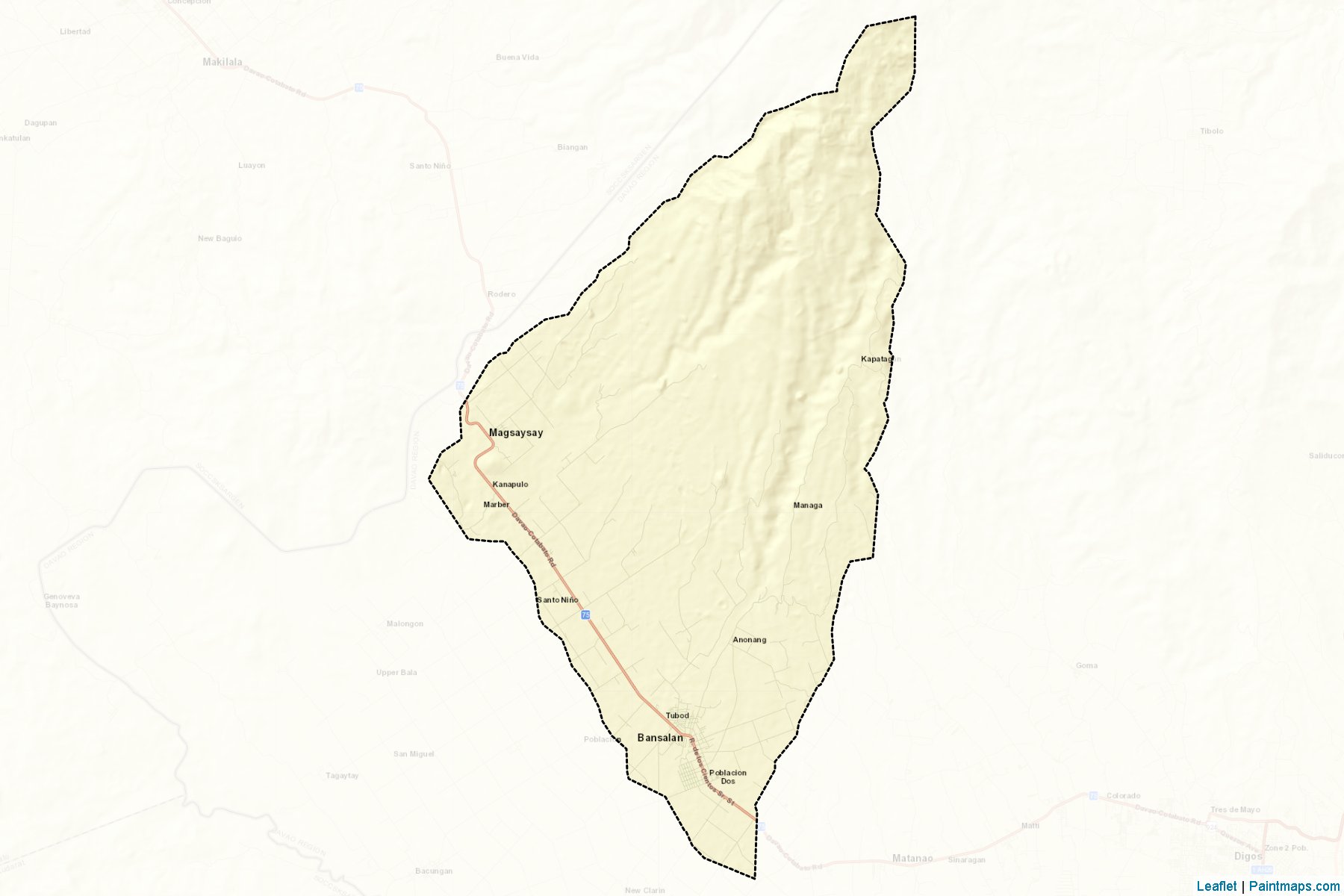 Muestras de recorte de mapas Bansalan (Davao del Sur)-2