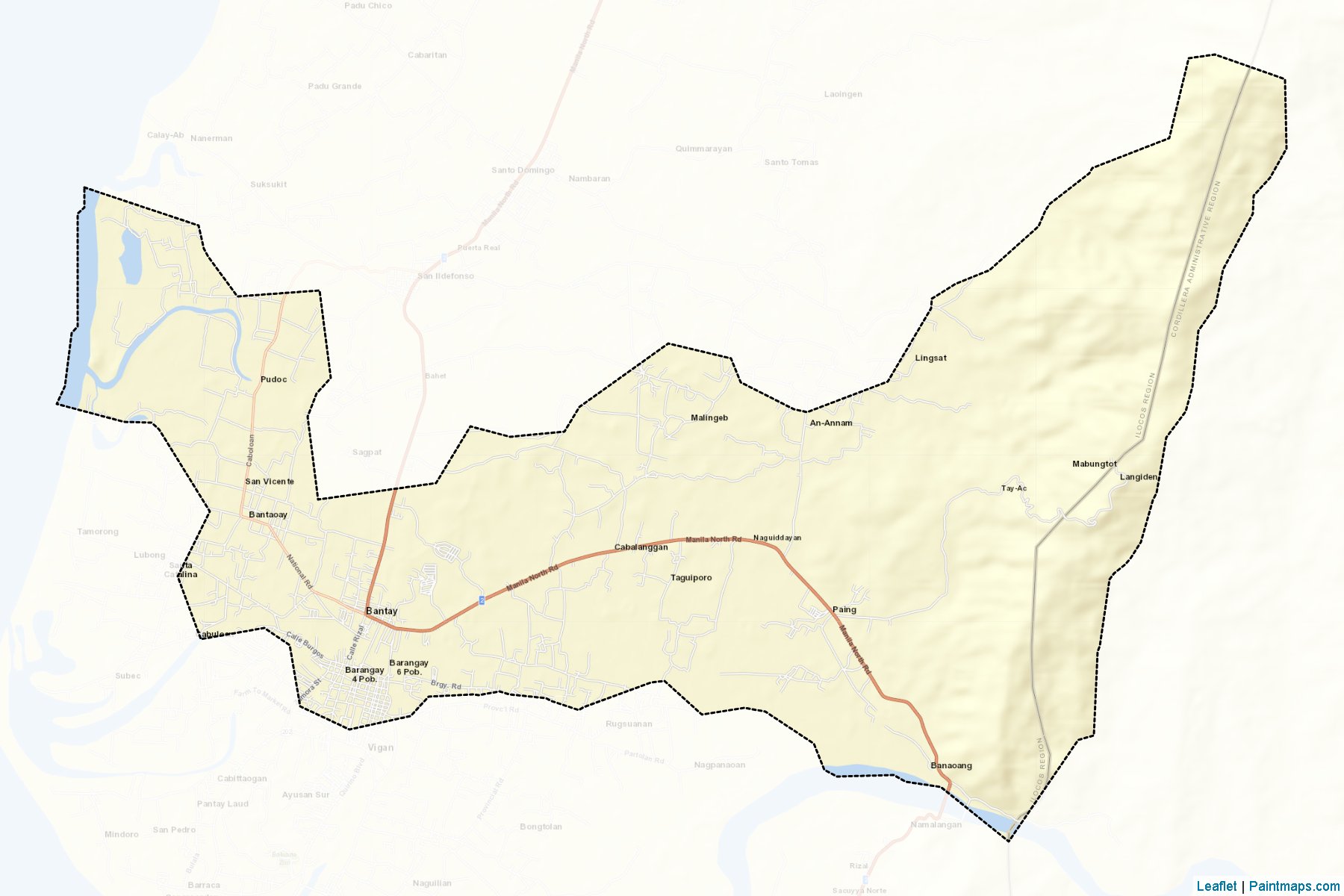 Muestras de recorte de mapas Bantay (Ilocos Sur)-2