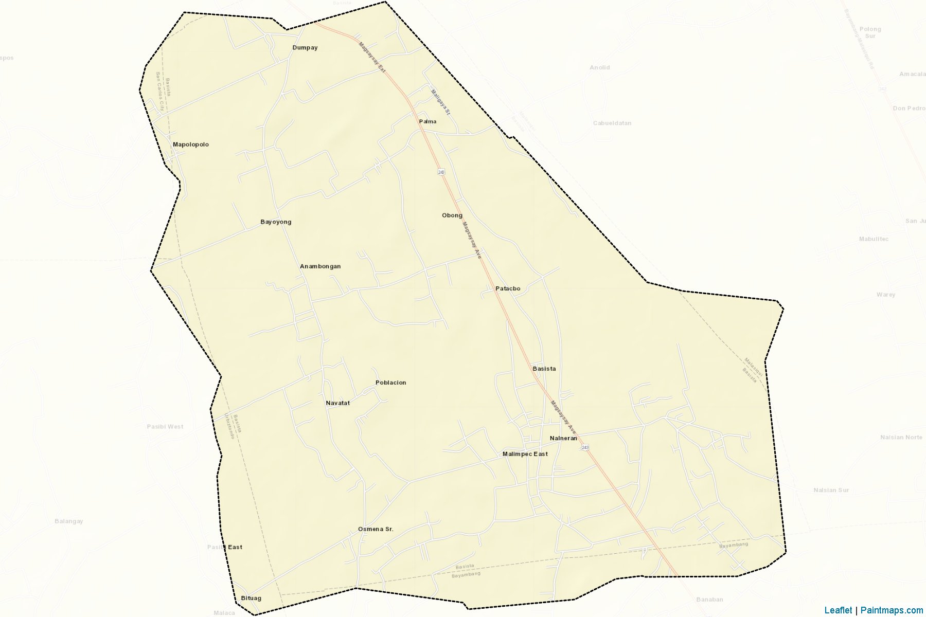 Muestras de recorte de mapas Basista (Pangasinan)-2