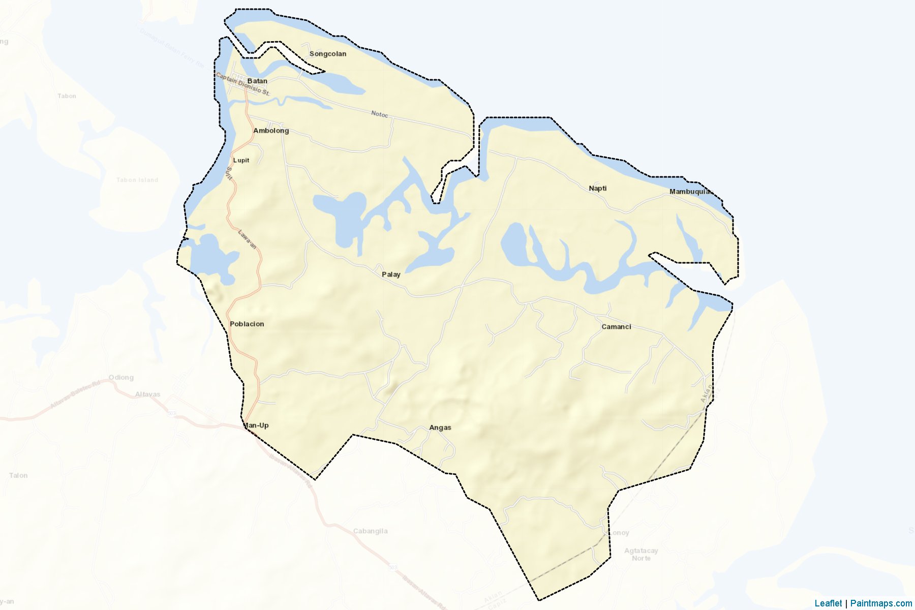 Muestras de recorte de mapas Batan (Aklan)-2