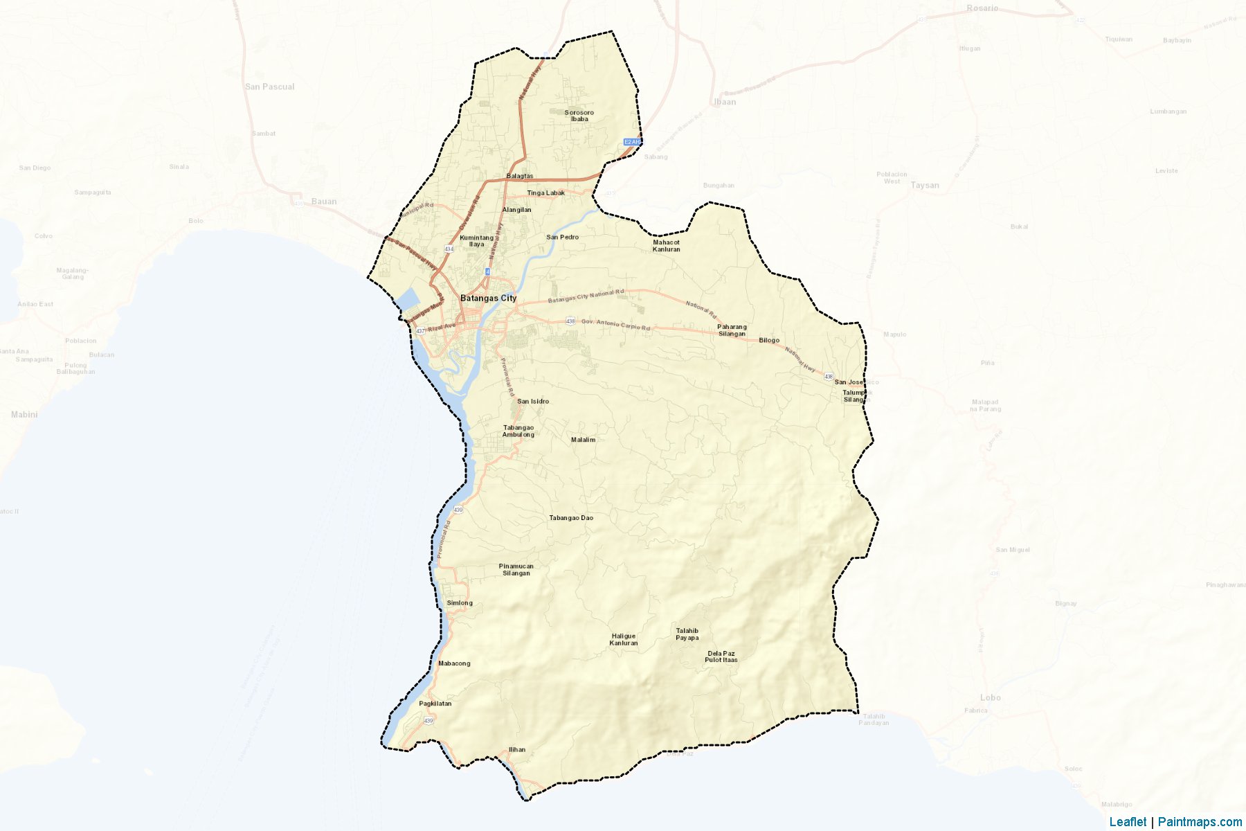 Batangas City (Batangas) Map Cropping Samples-2