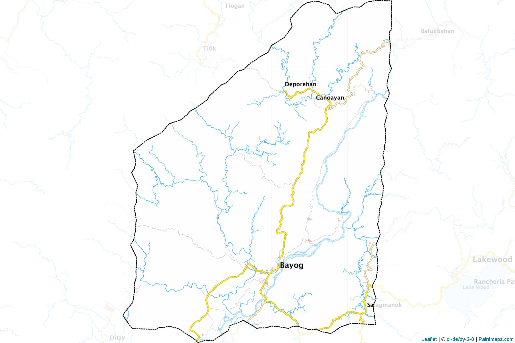 Muestras de recorte de mapas Bayog (Zamboanga del Sur)-1