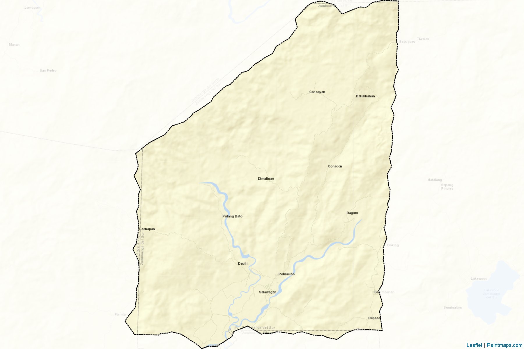 Muestras de recorte de mapas Bayog (Zamboanga del Sur)-2