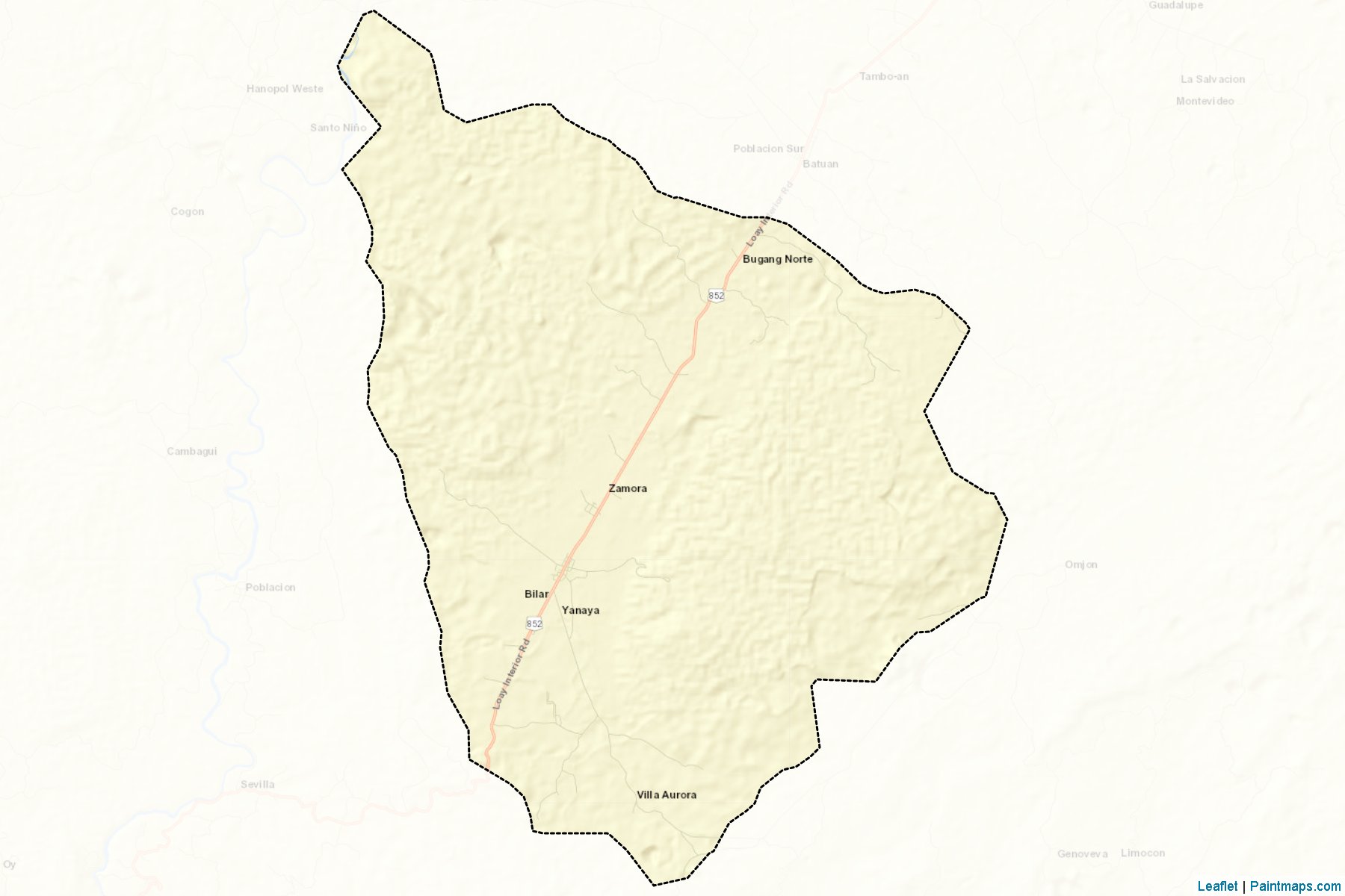 Muestras de recorte de mapas Bilar (Bohol)-2