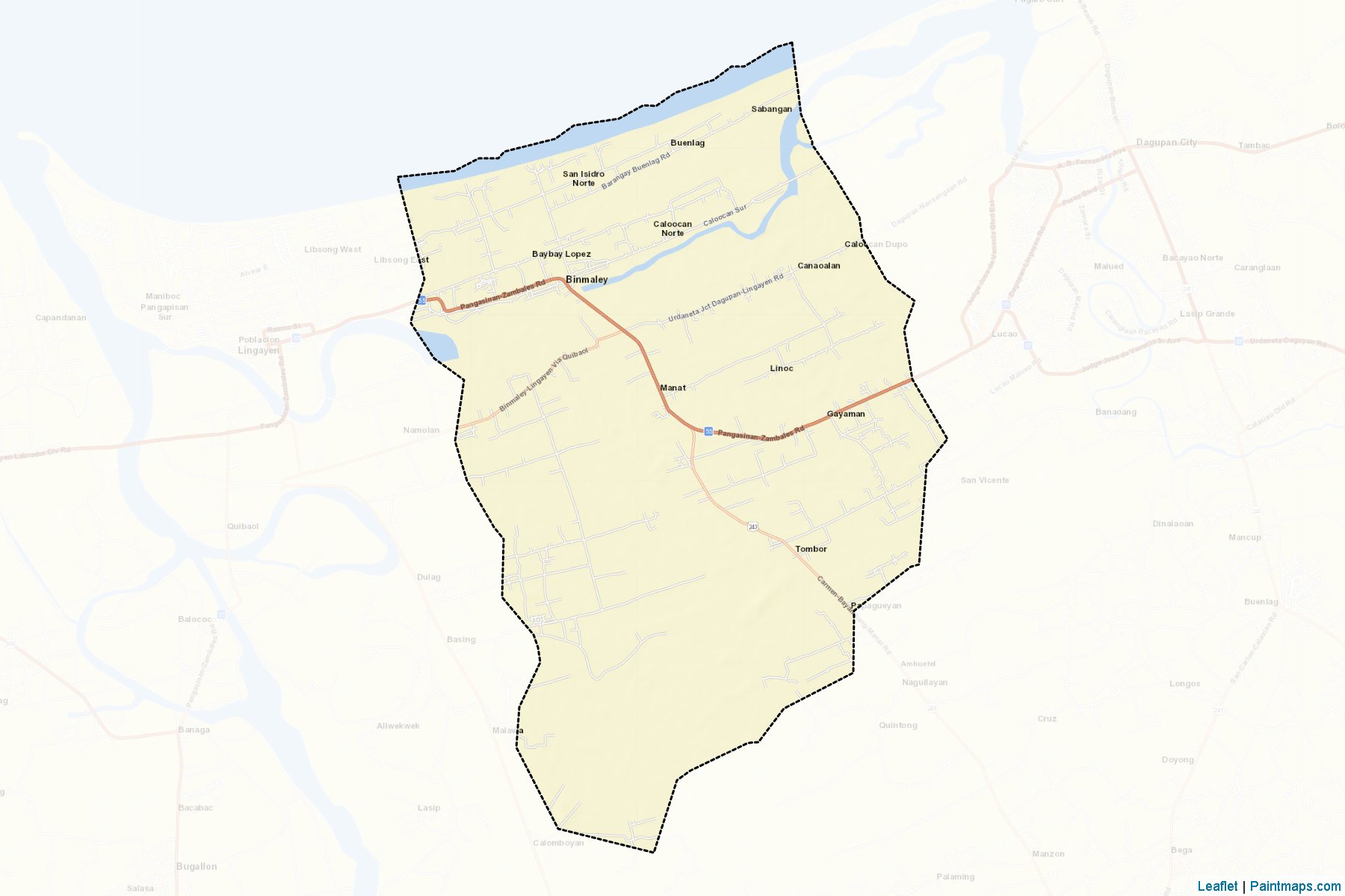 Binmaley (Ilocos Region) Map Cropping Samples-2