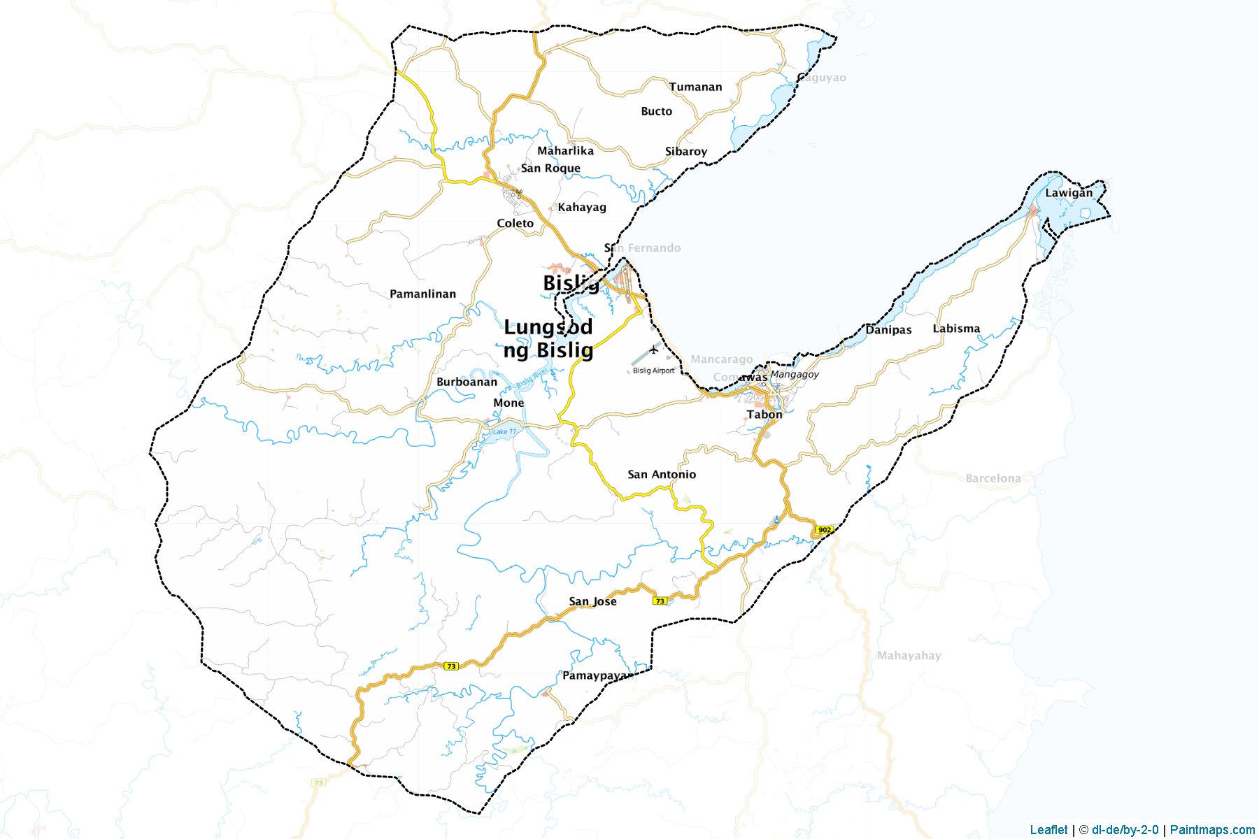 Muestras de recorte de mapas Bislig (Surigao del Sur)-1