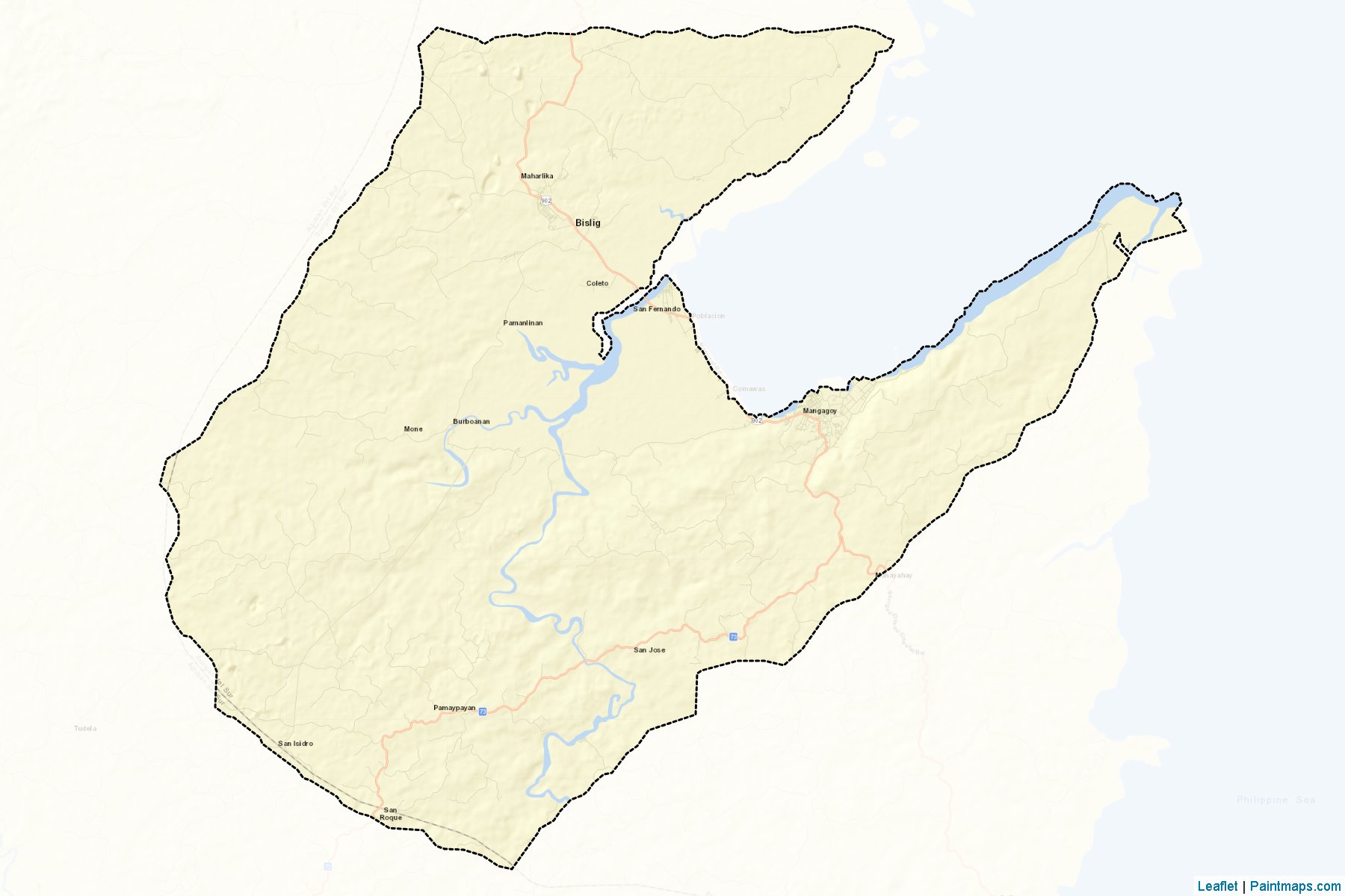 Muestras de recorte de mapas Bislig (Surigao del Sur)-2