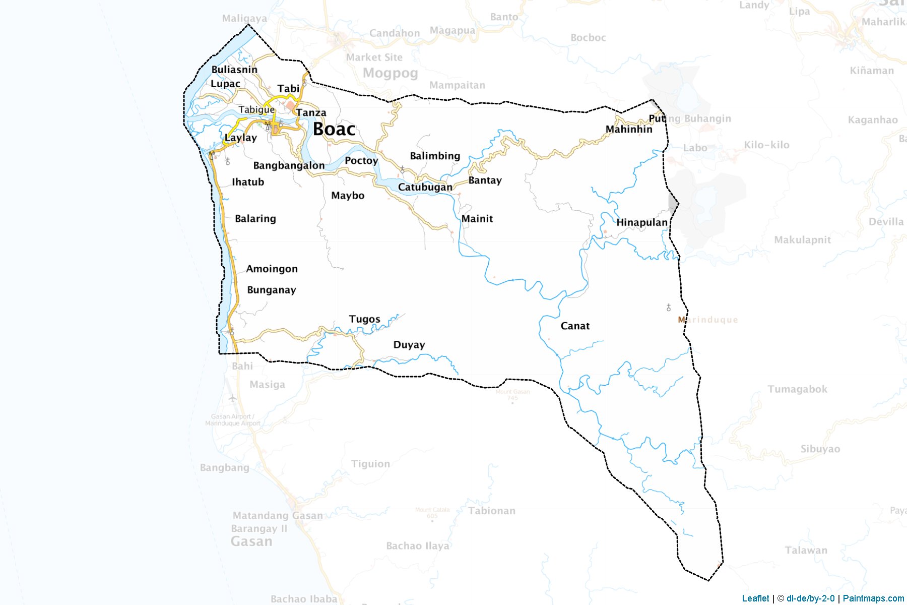 Muestras de recorte de mapas Boac (Marinduque)-1