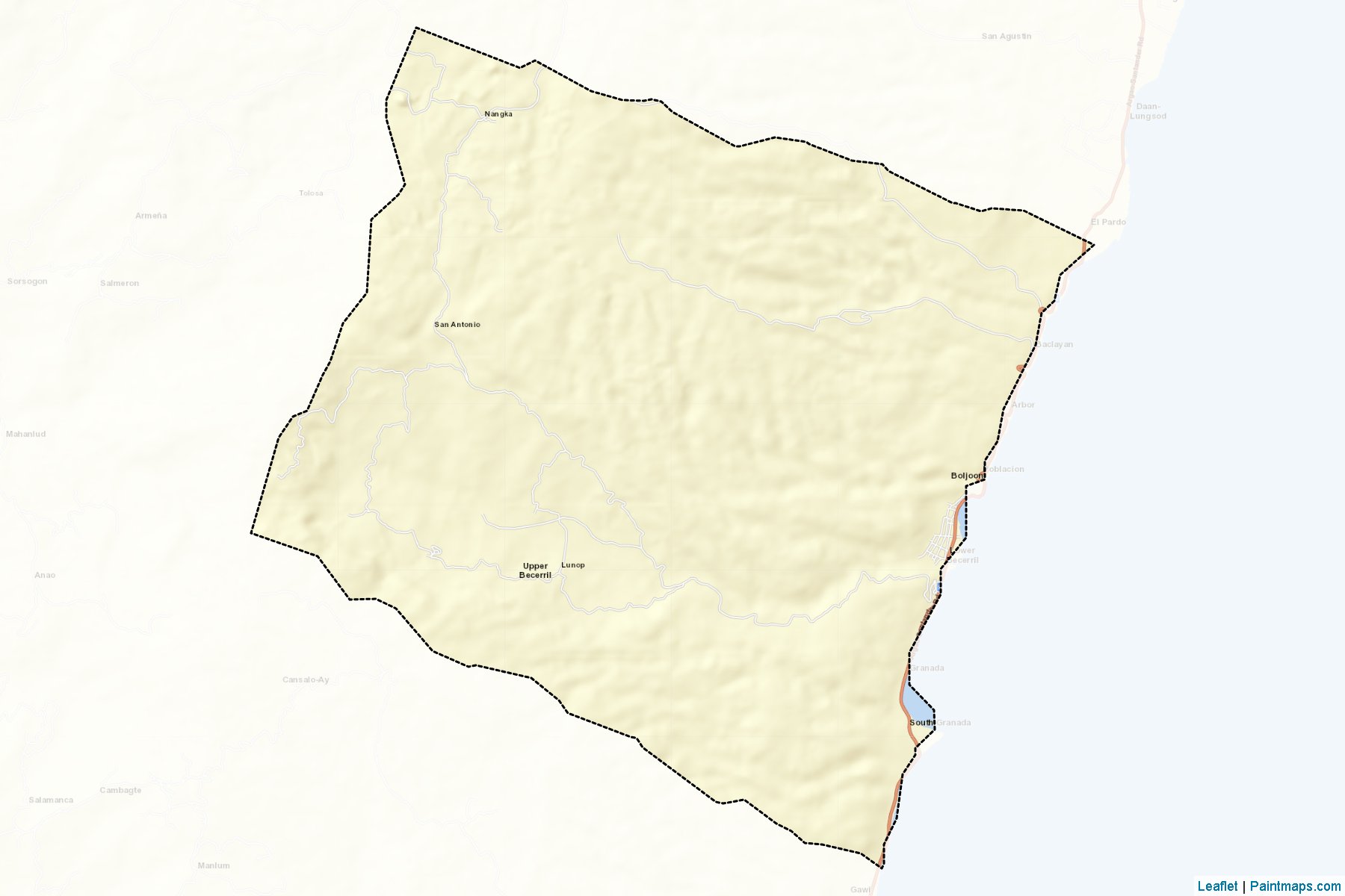 Muestras de recorte de mapas Boljoon (Cebu)-2