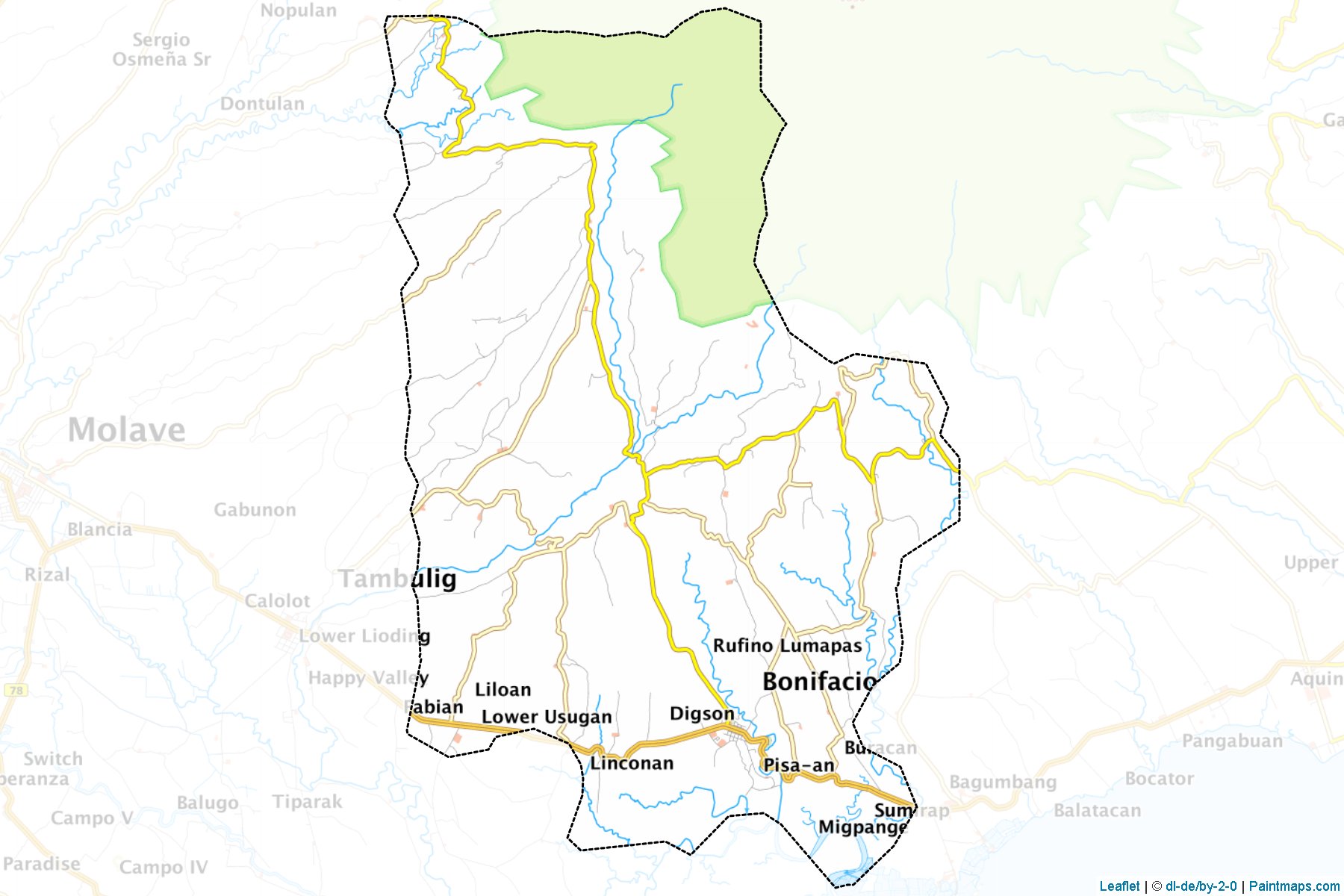 Muestras de recorte de mapas Bonifacio (Misamis Occidental)-1