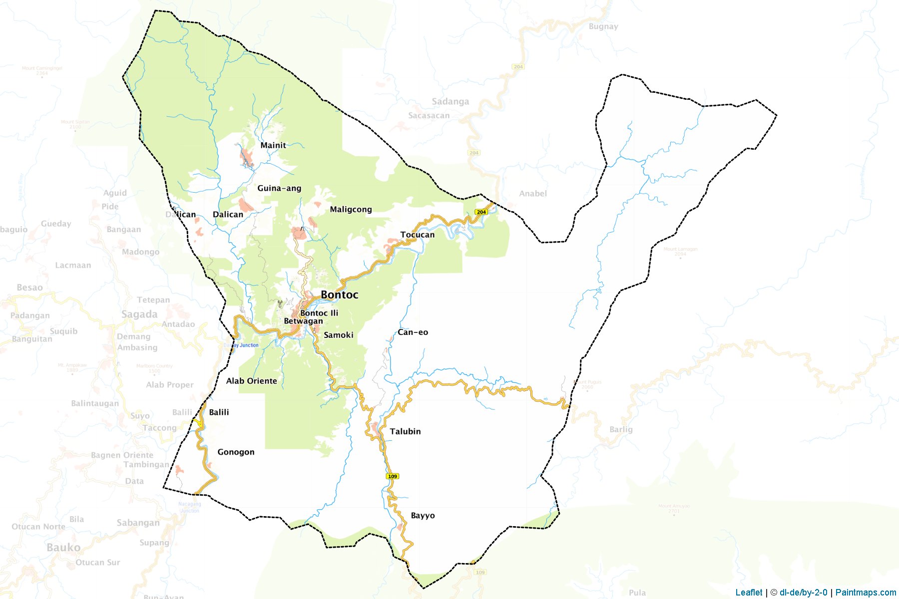 Bontoc (Dağ Bölgesi) Haritası Örnekleri-1