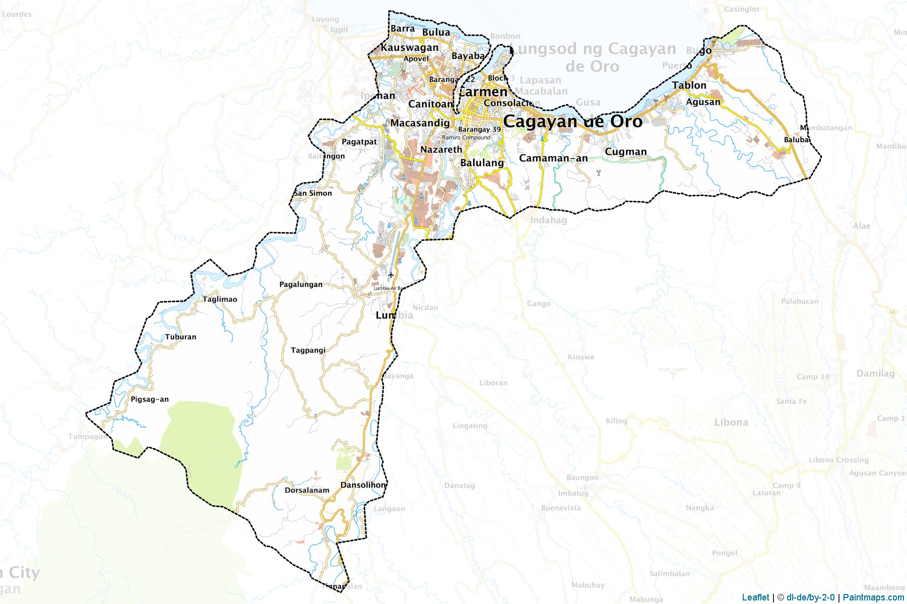 Cagayan De Oro City (Northern Mindanao) Map Cropping Samples-1