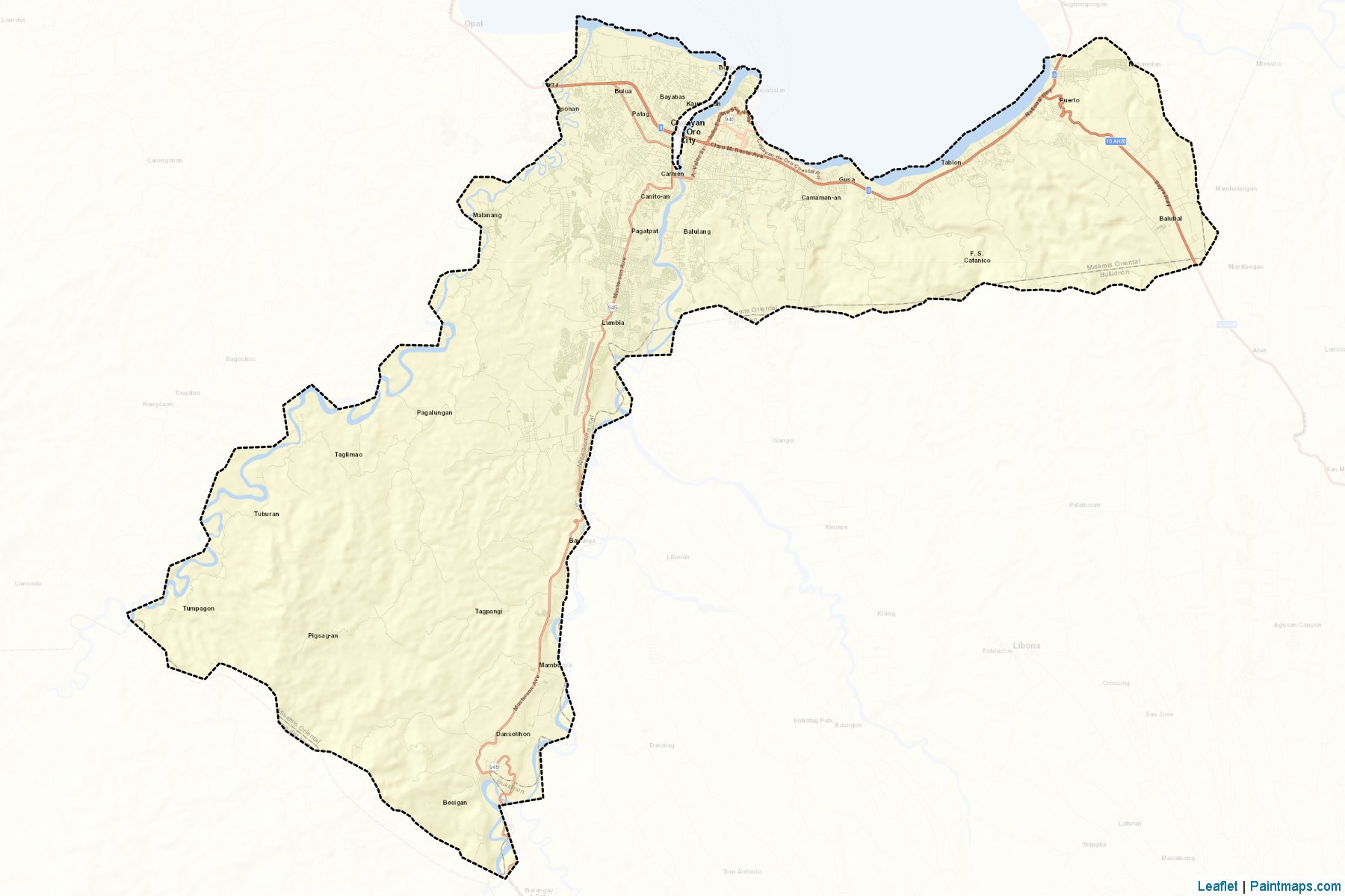 Cagayan De Oro City (Northern Mindanao) Map Cropping Samples-2