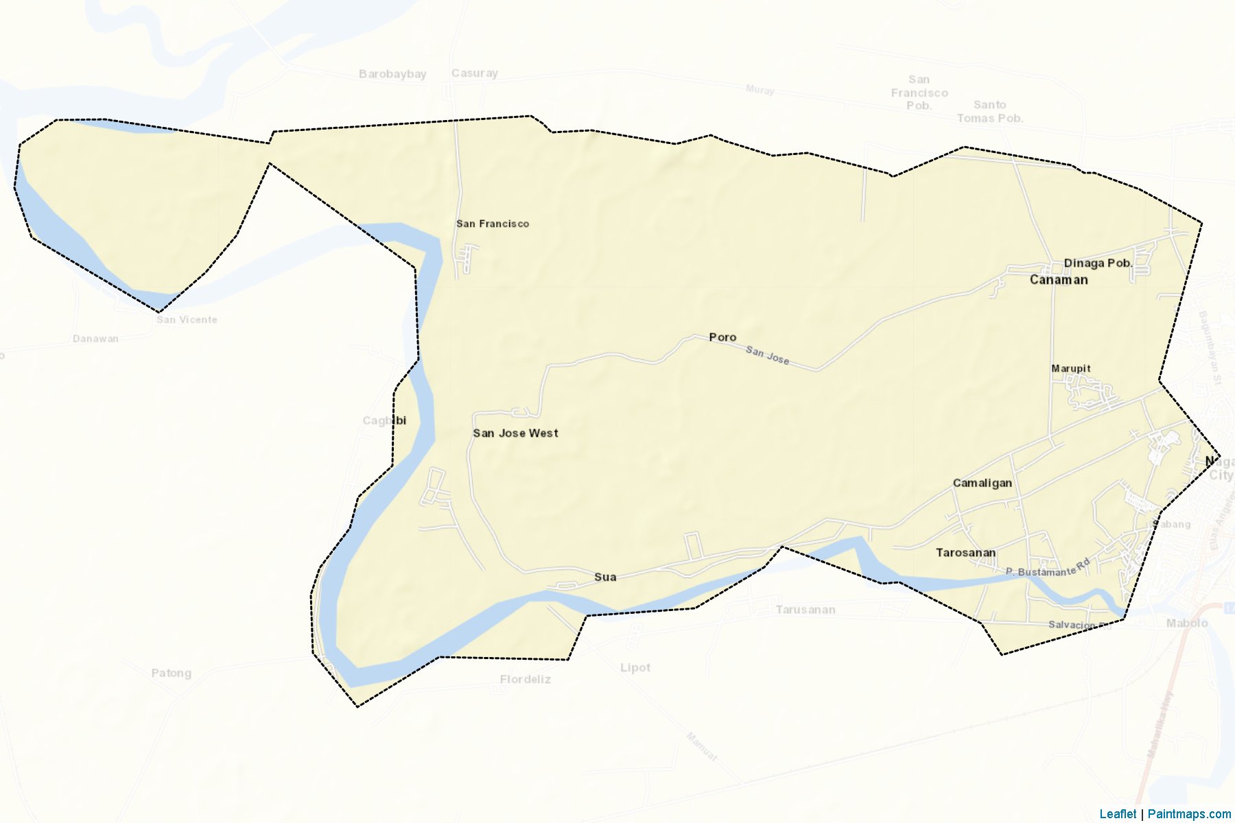 Muestras de recorte de mapas Camaligan (Camarines Sur)-2