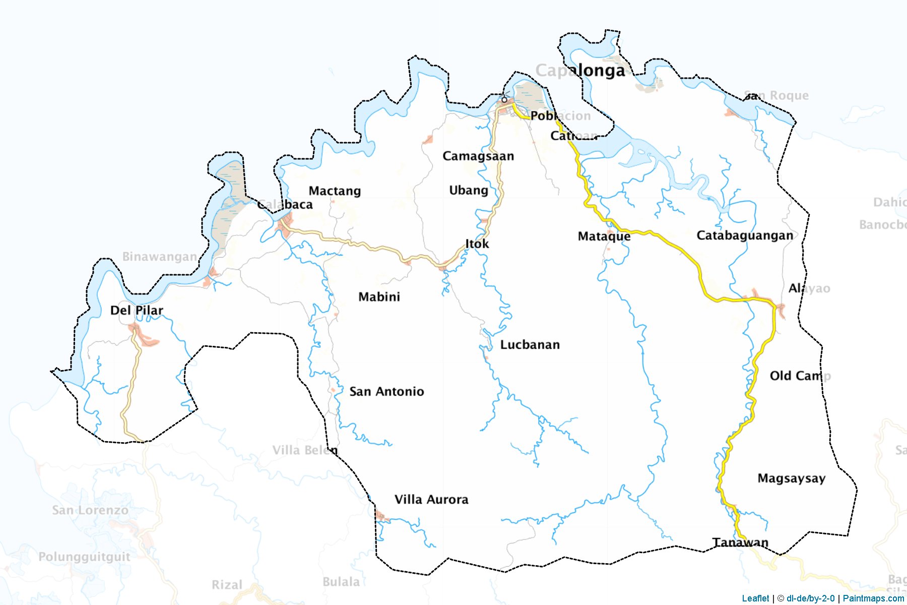 Muestras de recorte de mapas Capalonga (Camarines Norte)-1