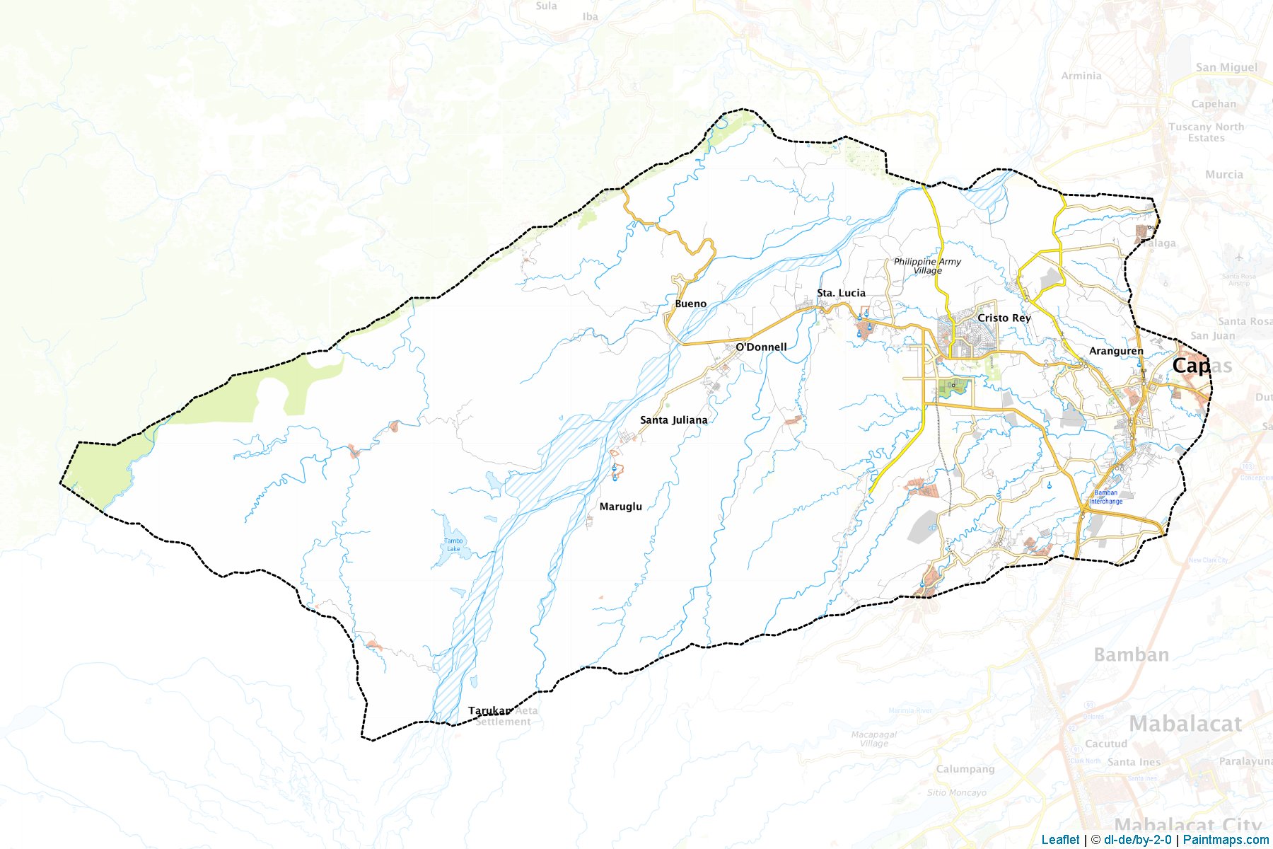 Muestras de recorte de mapas Capas (Tarlac)-1