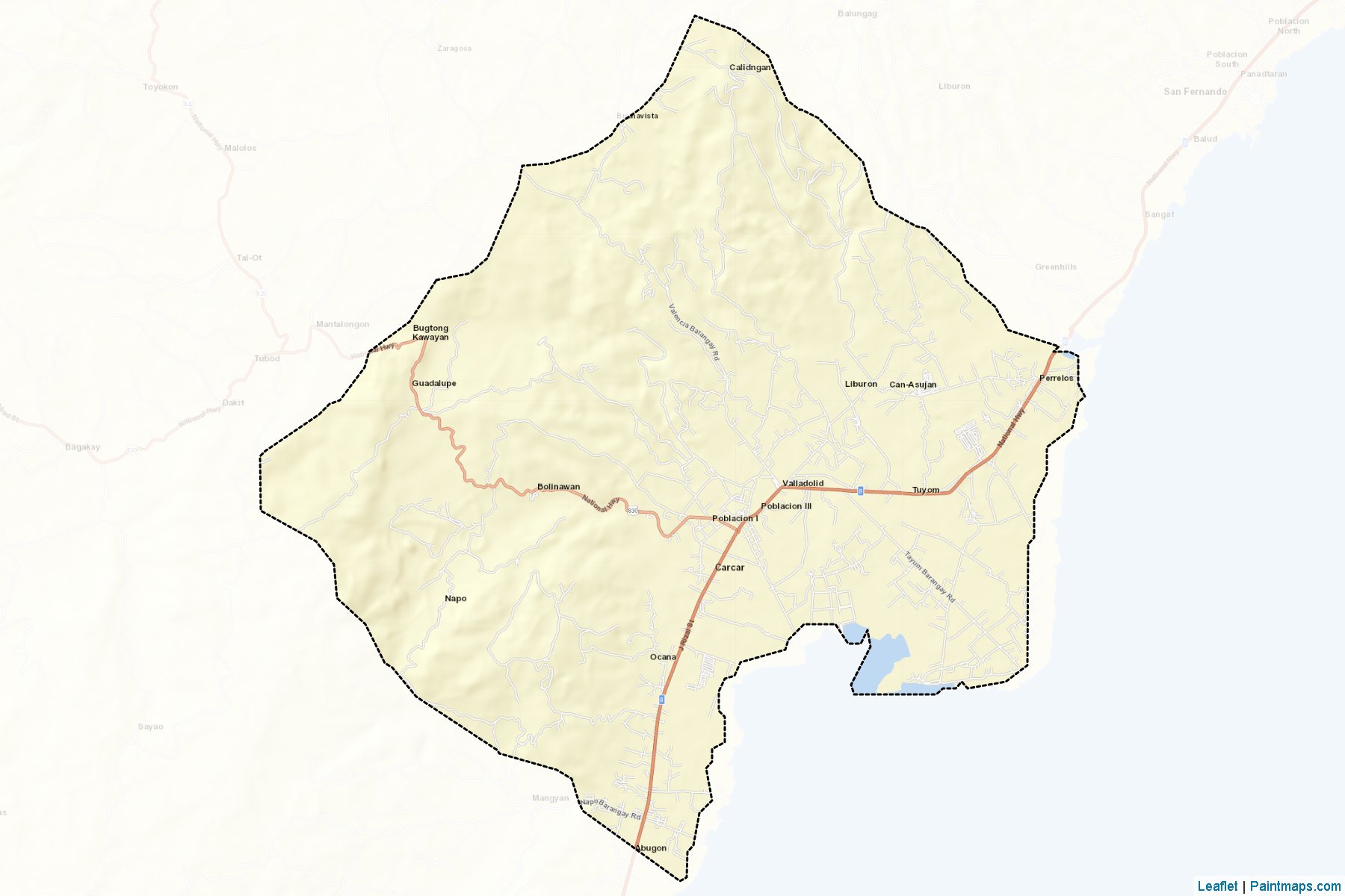 Muestras de recorte de mapas Carcar (Cebu)-2