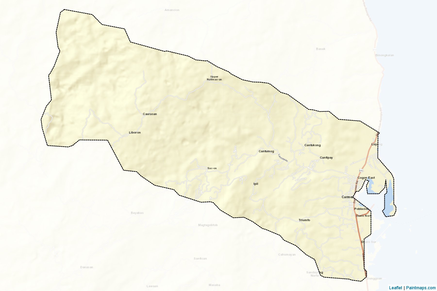 Muestras de recorte de mapas Carmen (Cebu)-2