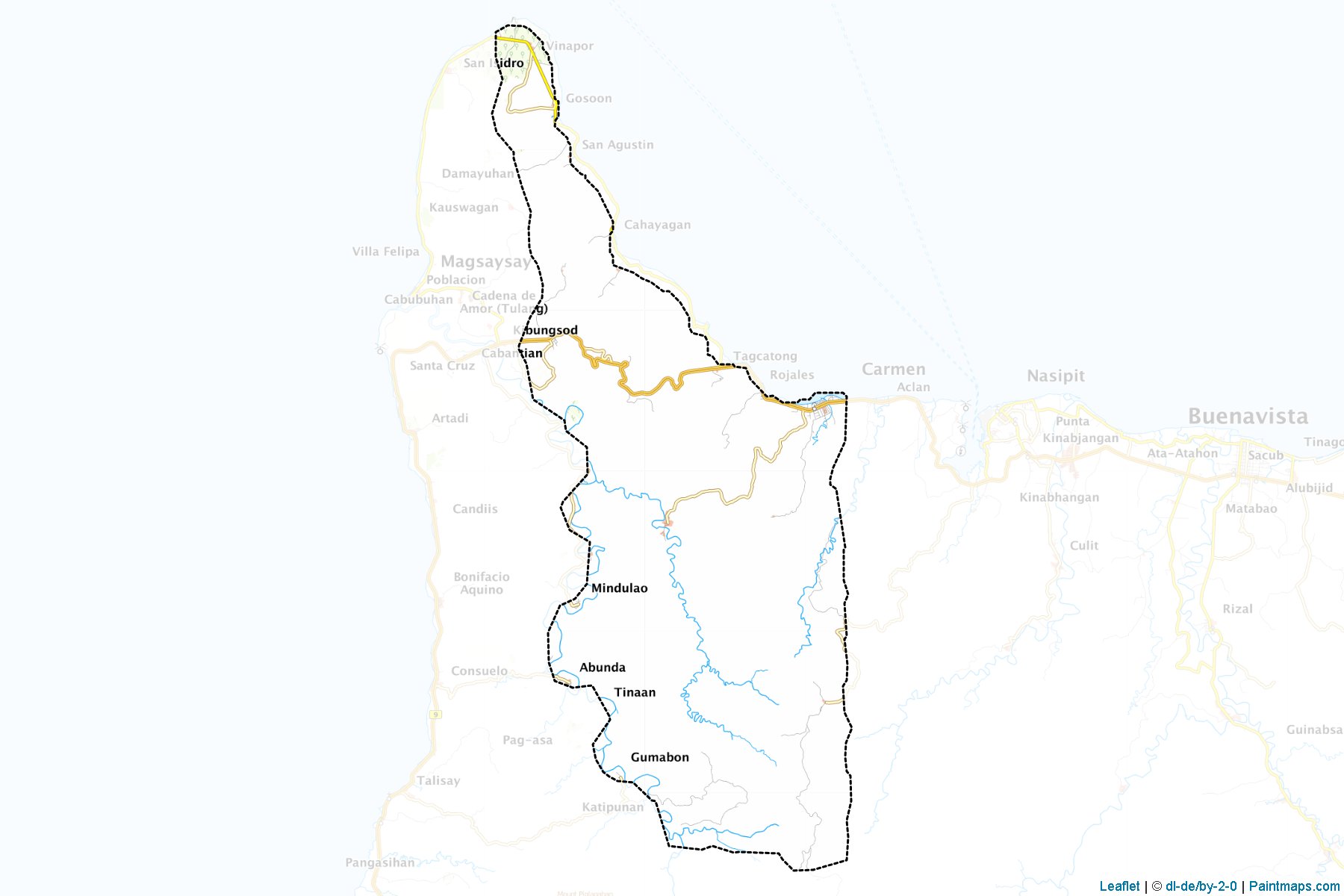 Muestras de recorte de mapas Carmen (Misamis Oriental)-1