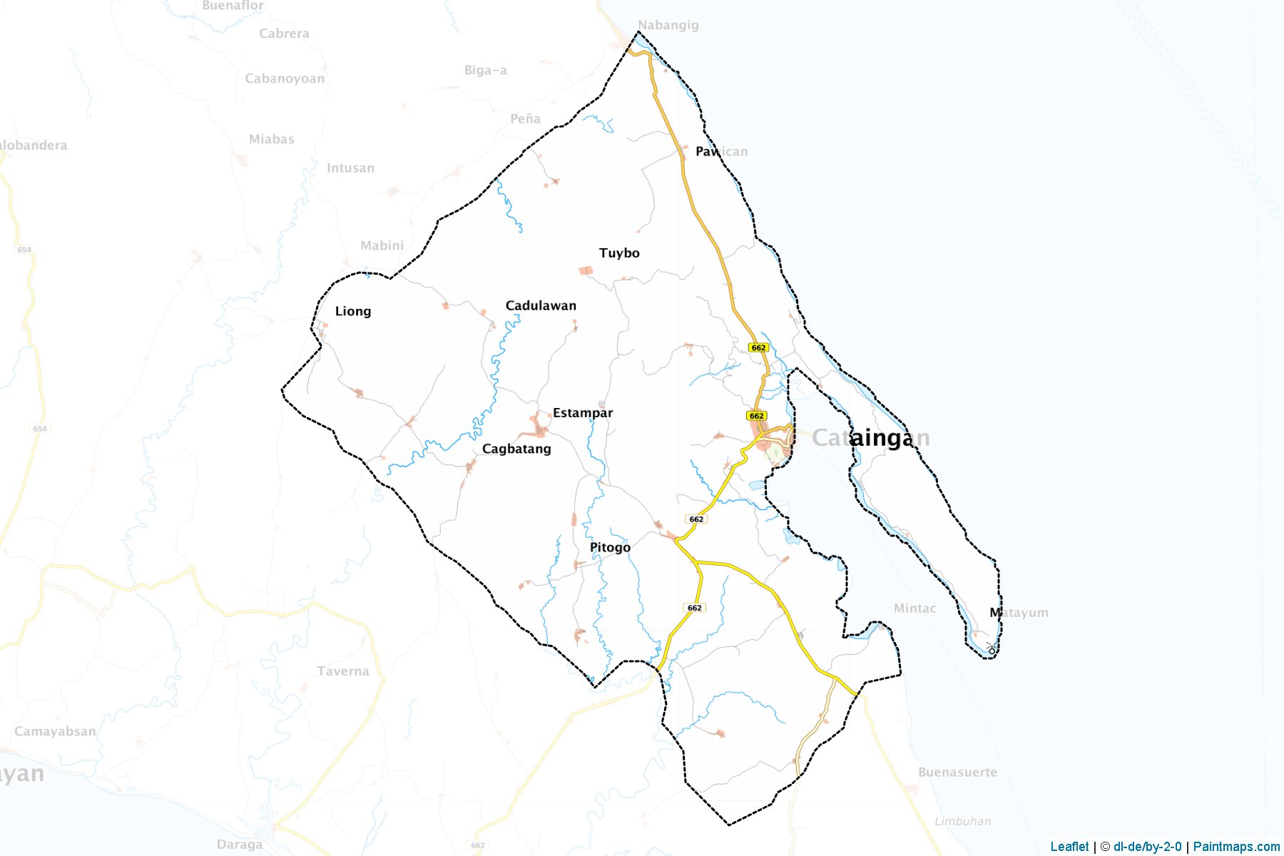 Muestras de recorte de mapas Cataingan (Masbate)-1