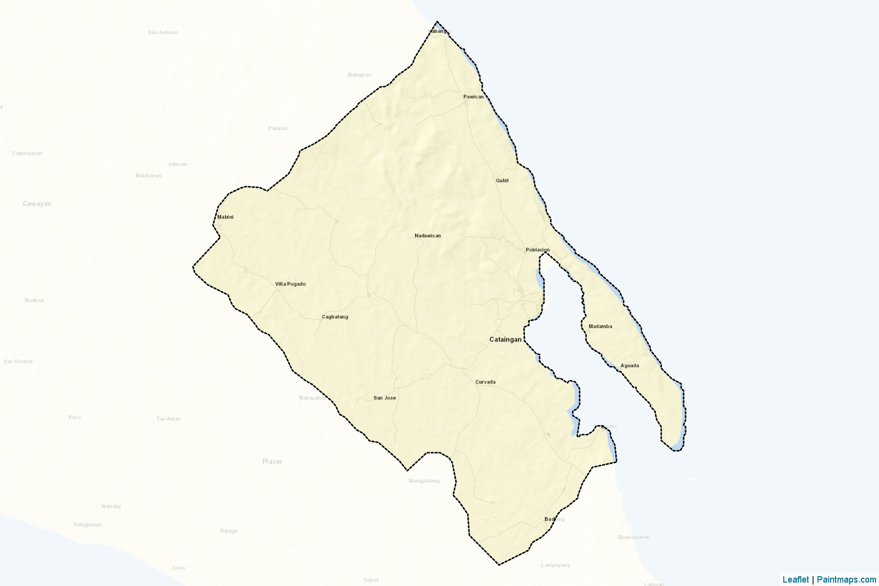 Muestras de recorte de mapas Cataingan (Masbate)-2