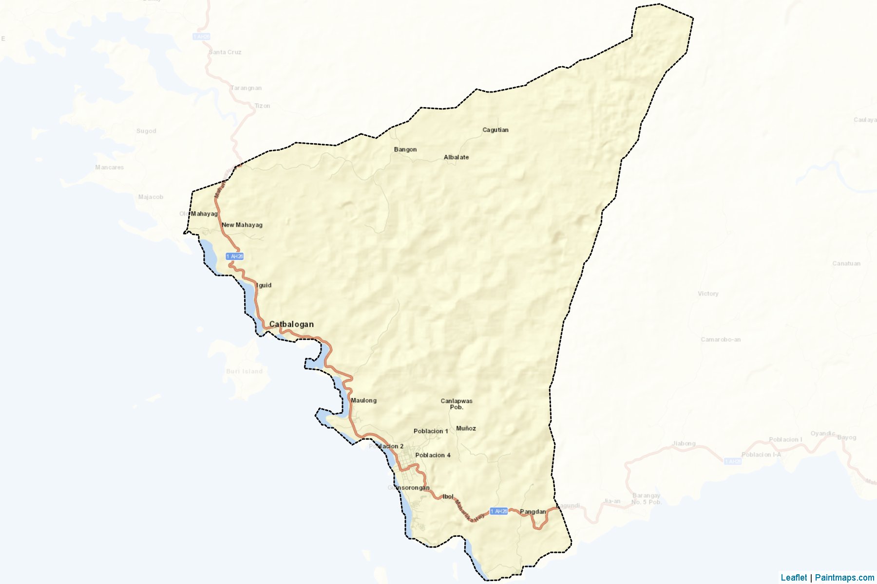 Muestras de recorte de mapas Catbalogan (Samar)-2