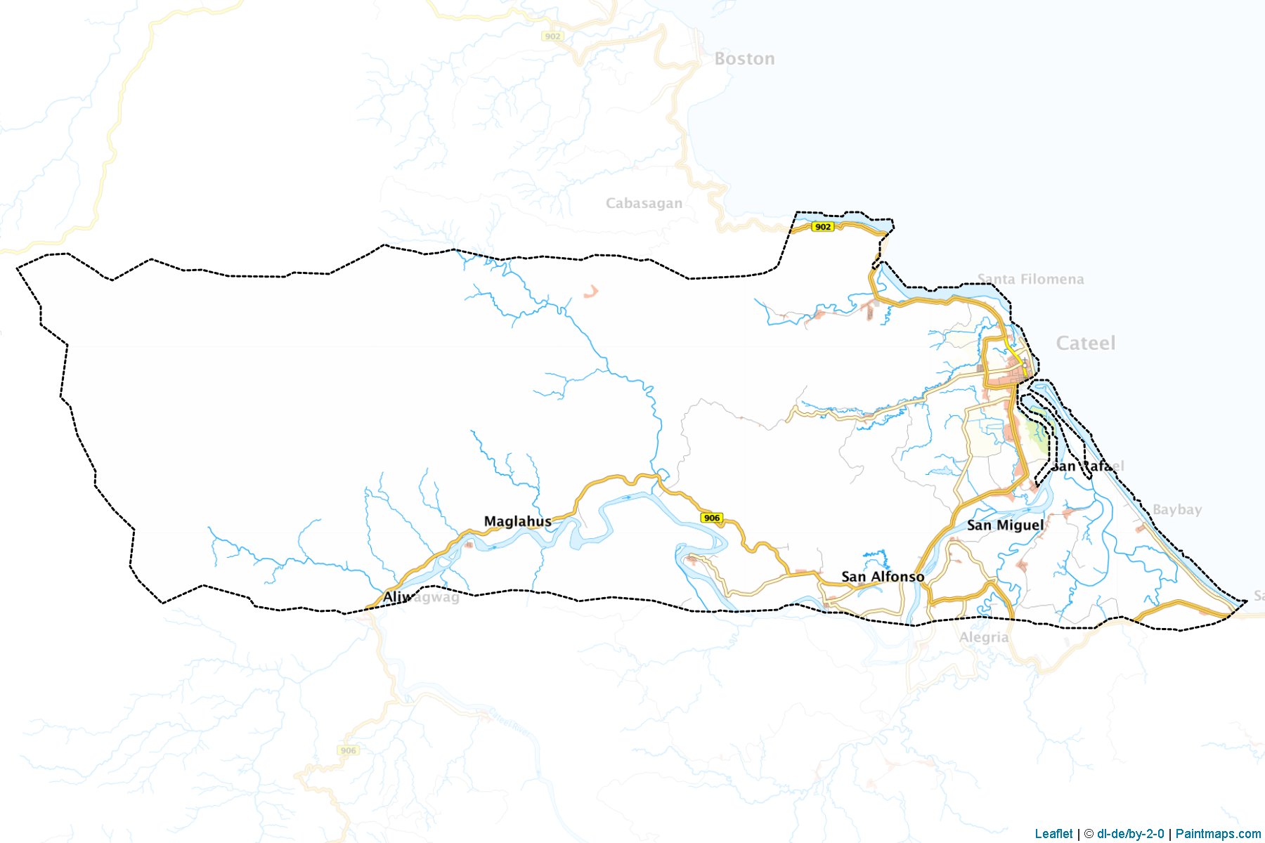 Muestras de recorte de mapas Cateel (Davao Oriental)-1