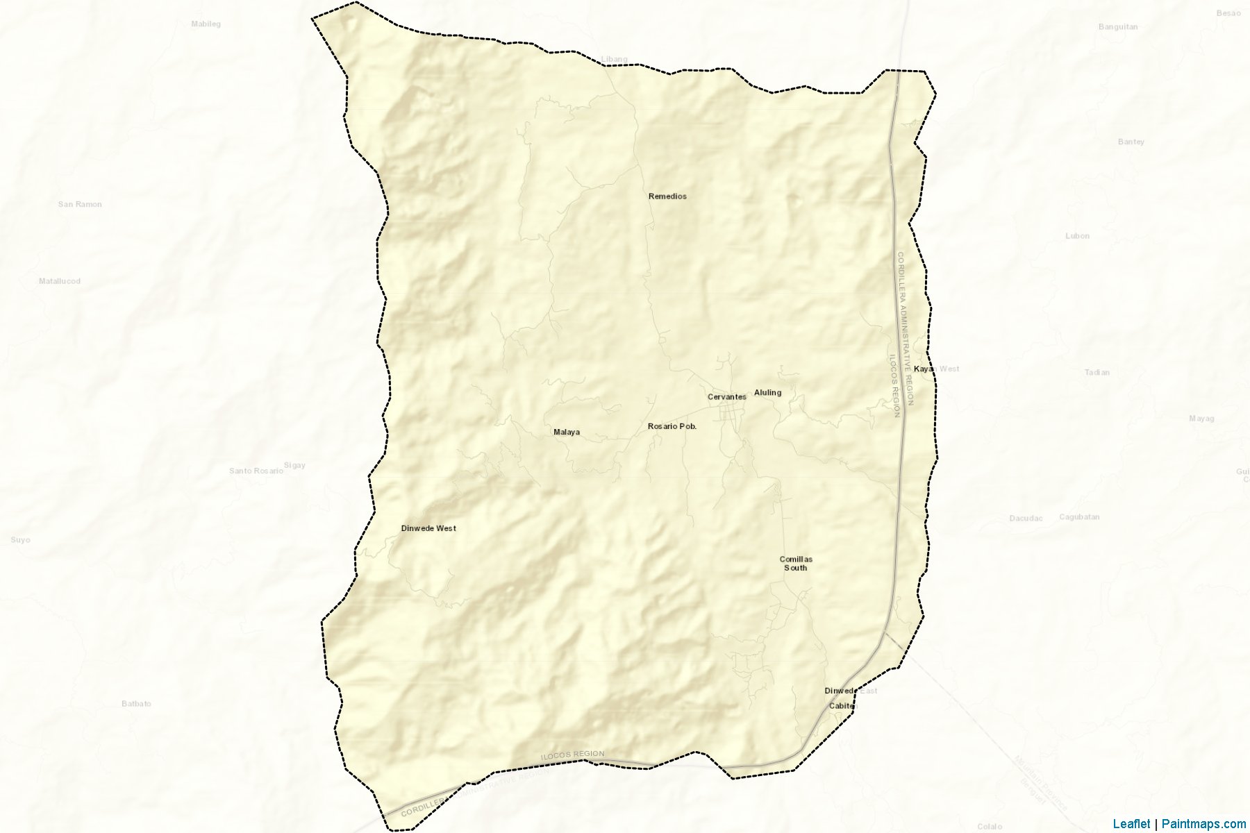 Muestras de recorte de mapas Cervantes (Ilocos Sur)-2