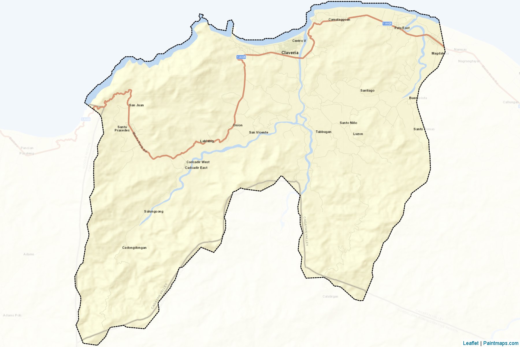 Muestras de recorte de mapas Claveria (Cagayan)-2