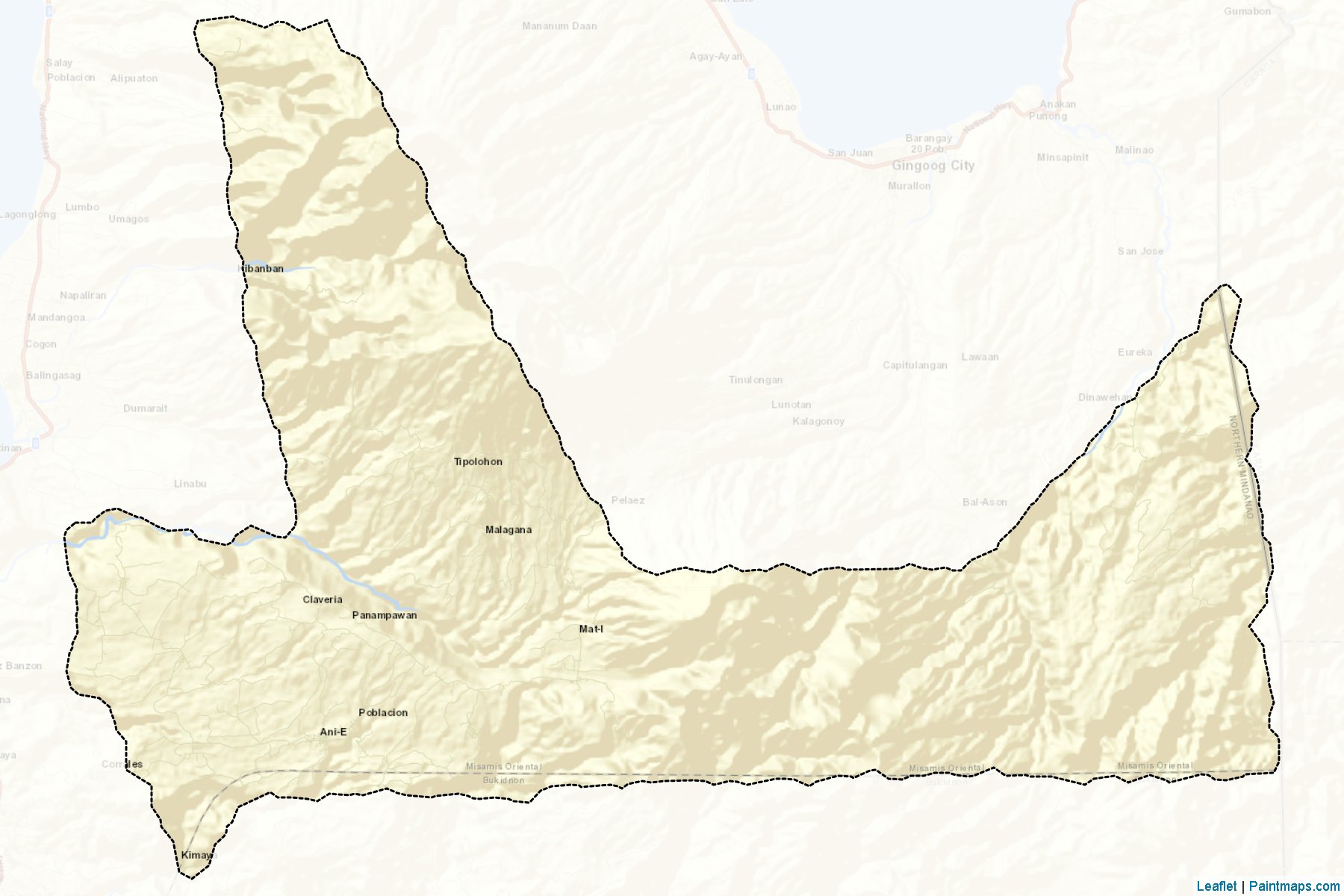 Muestras de recorte de mapas Claveria (Misamis Oriental)-2