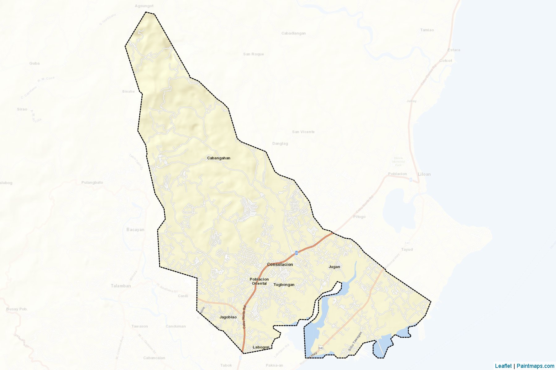 Muestras de recorte de mapas Consolacion (Mandaue)-2