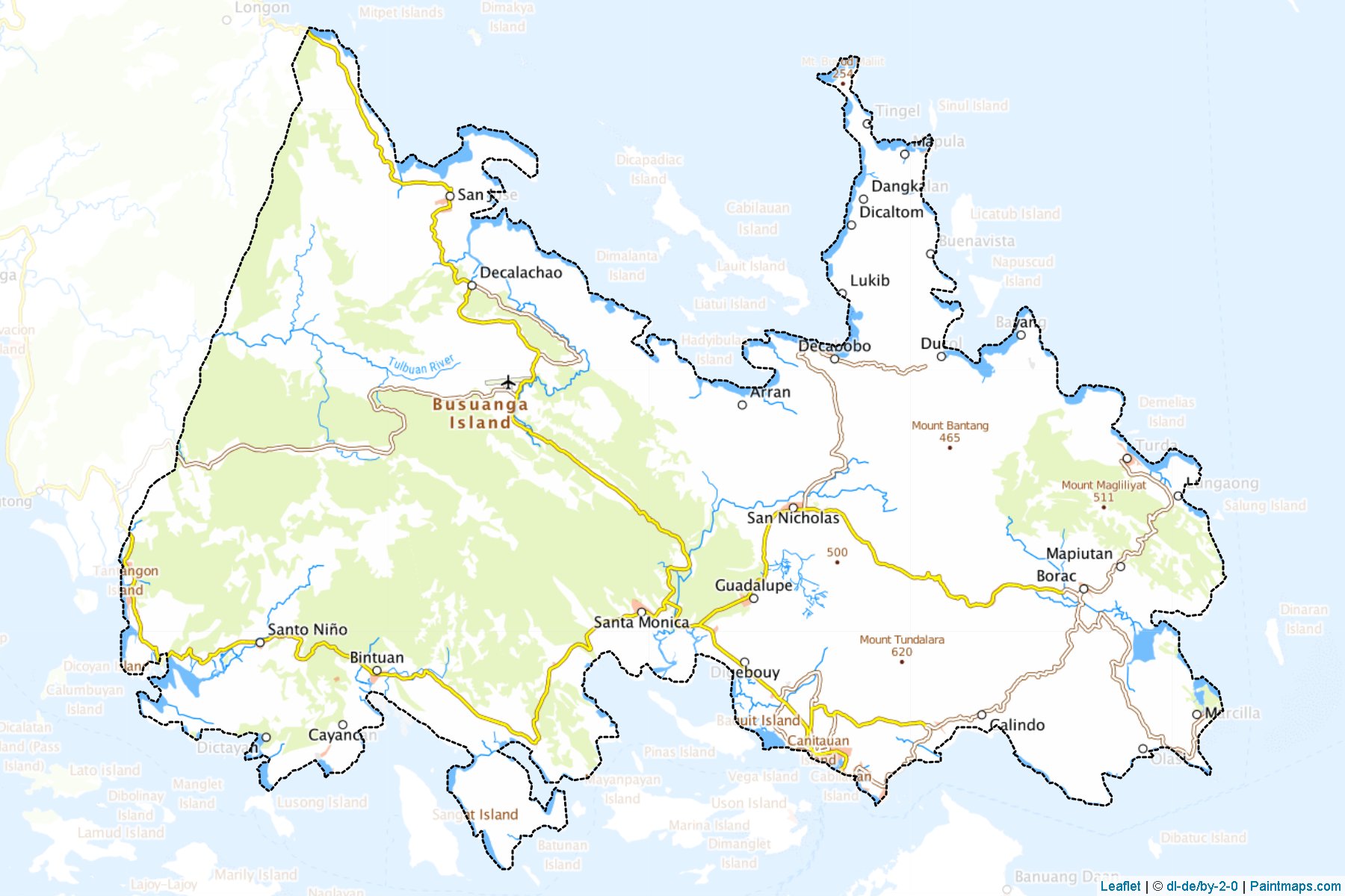 Muestras de recorte de mapas Coron (Palawan)-1