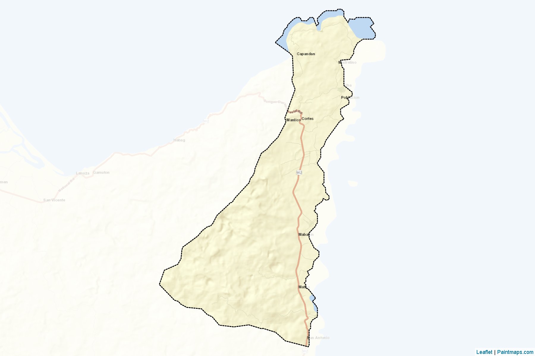 Muestras de recorte de mapas Cortes (Surigao del Sur)-2