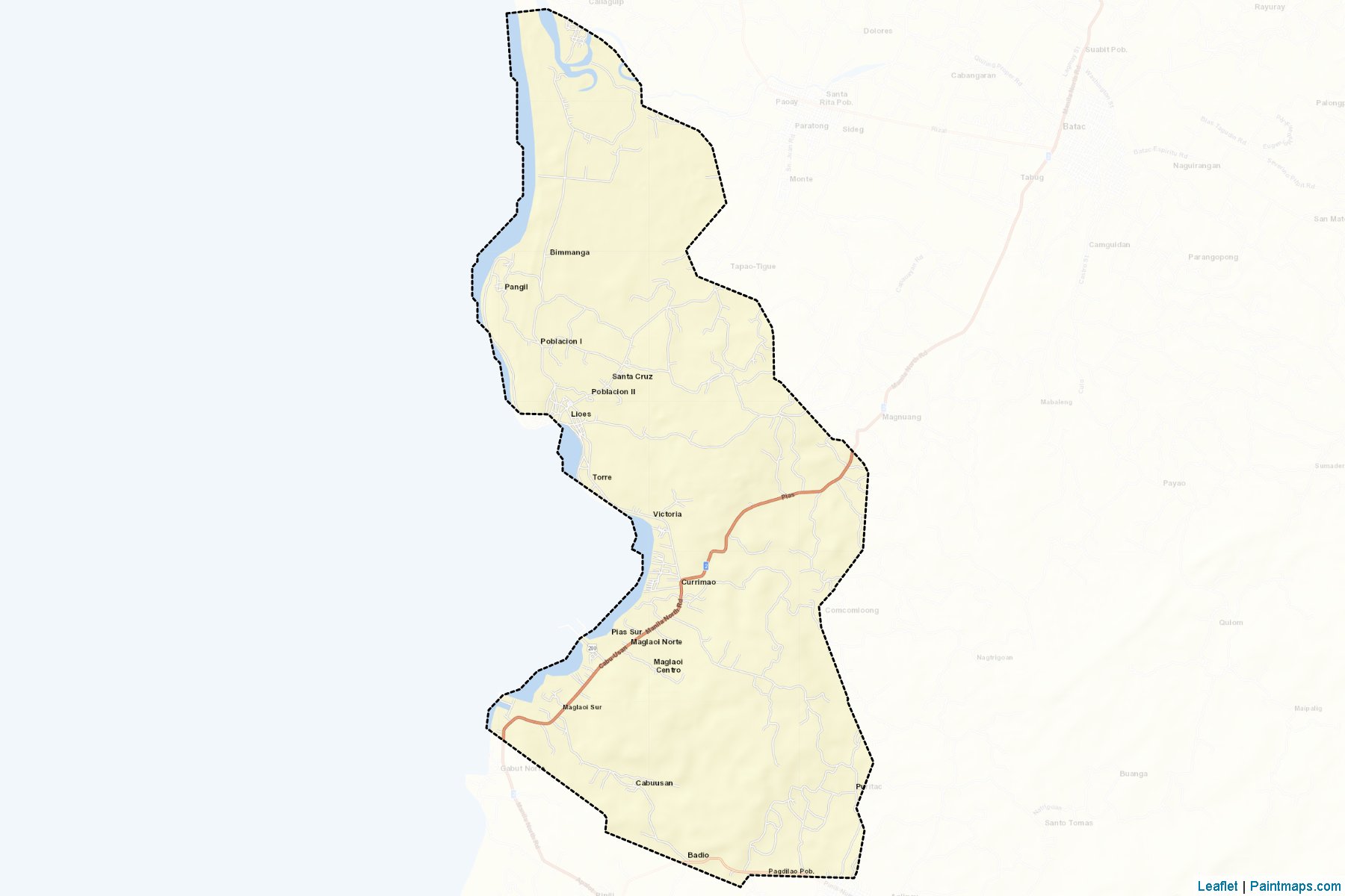 Muestras de recorte de mapas Currimao (Ilocos Norte)-2