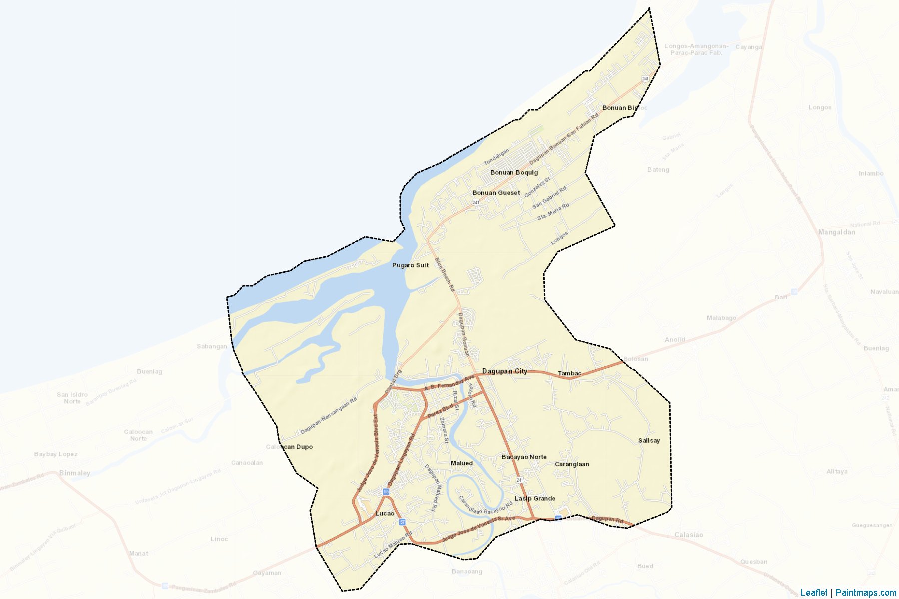 Dagupan City (Ilocos Region) Map Cropping Samples-2