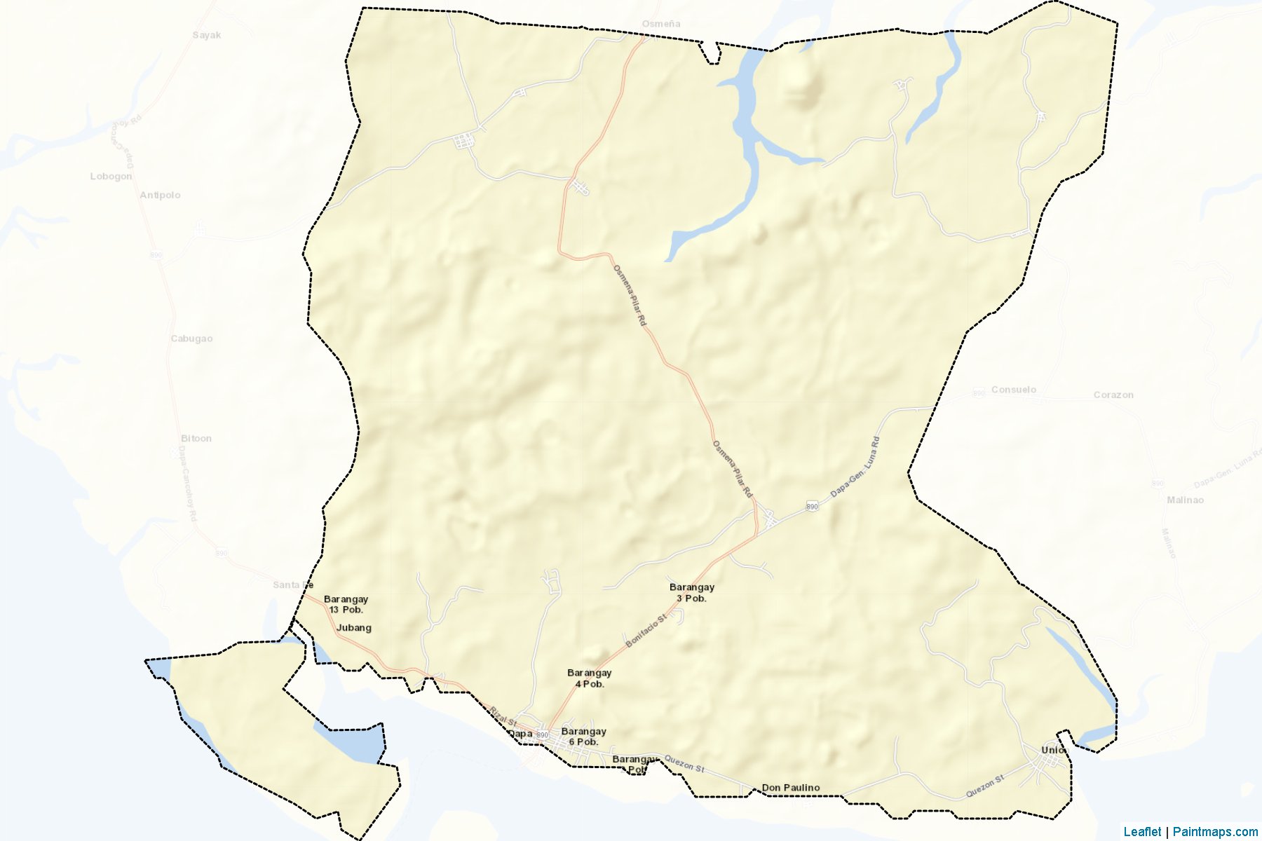 Muestras de recorte de mapas Dapa (Surigao del Norte)-2