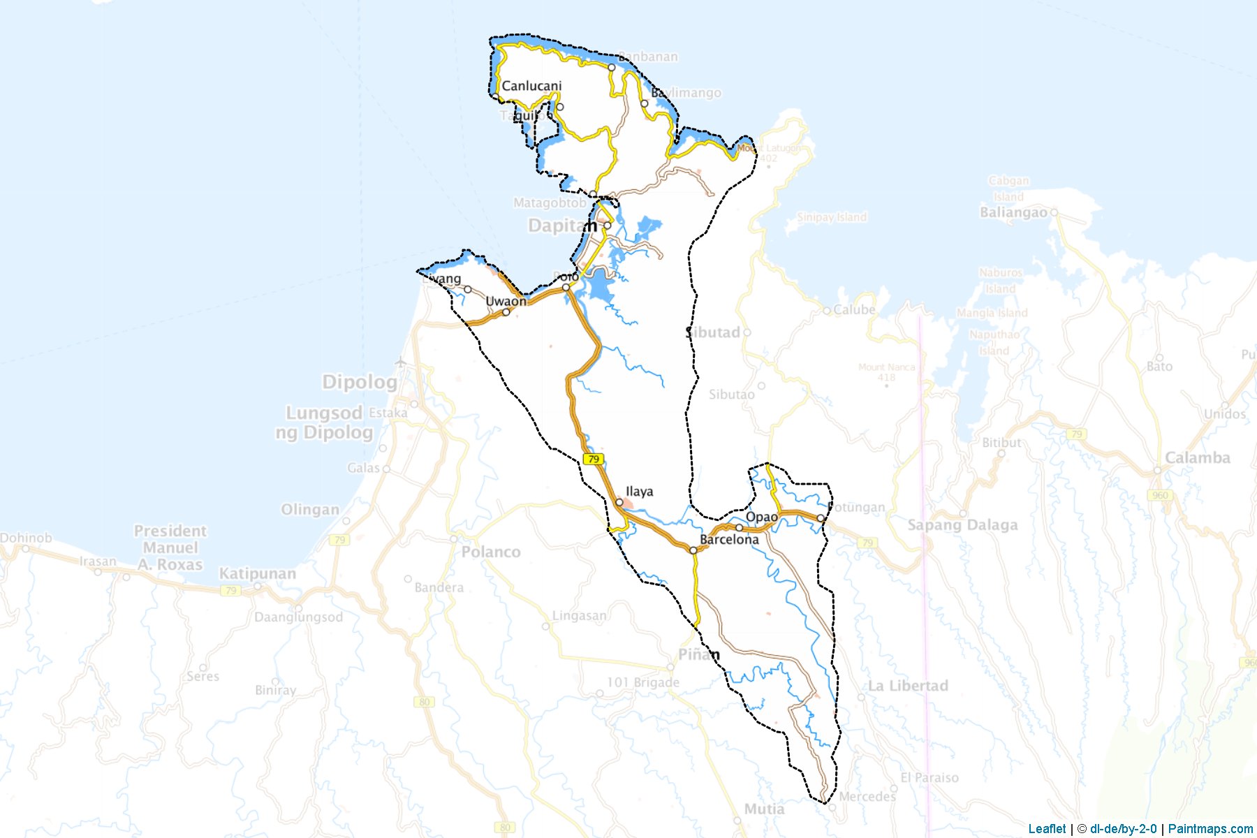 Dapitan City (Zamboanga del Norte) Map Cropping Samples-1