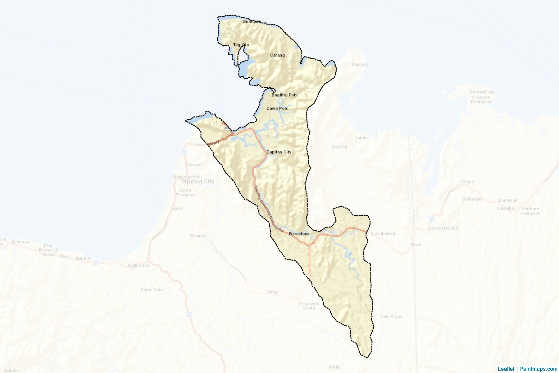 Dapitan City (Zamboanga del Norte) Map Cropping Samples-2